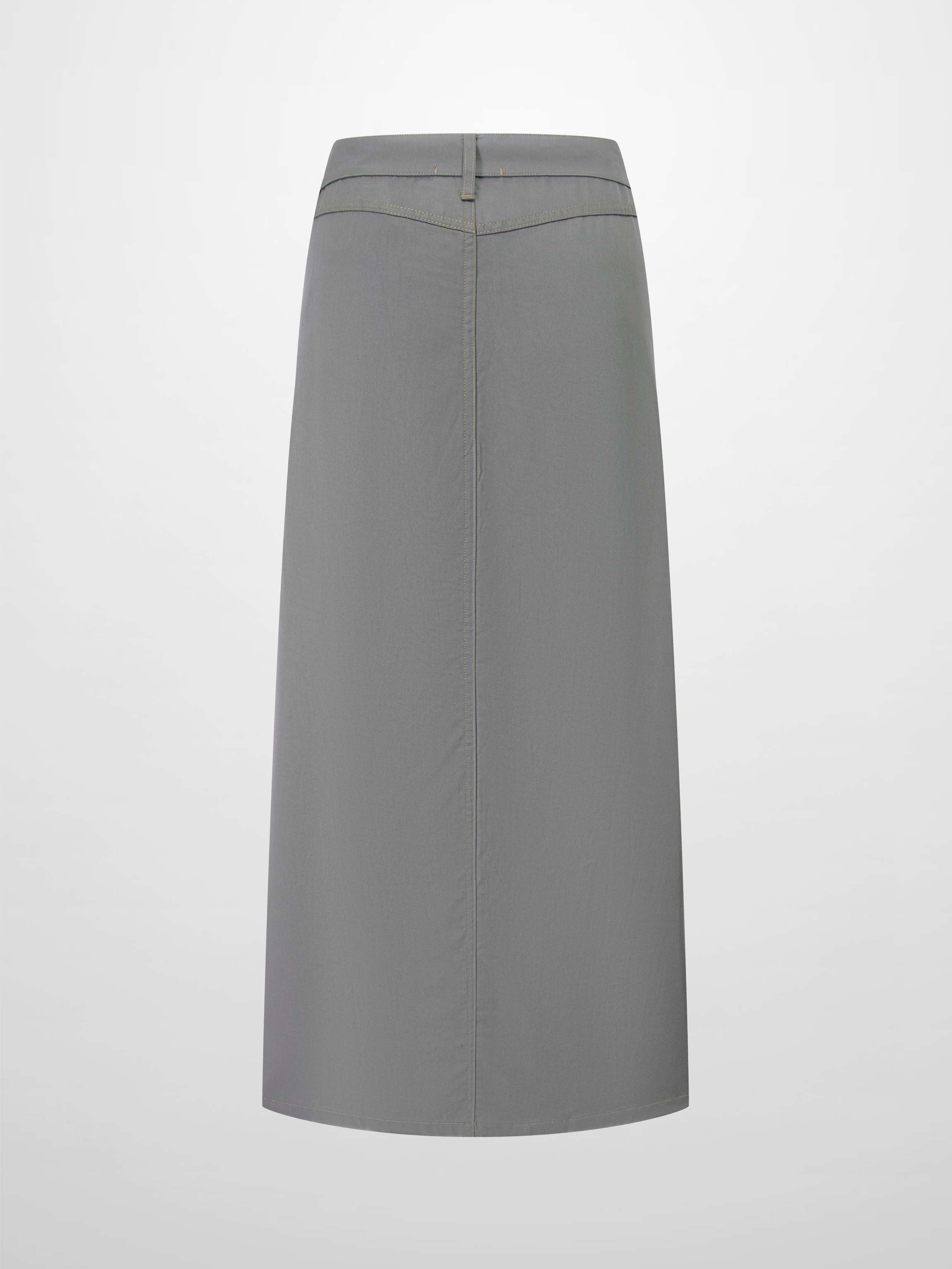 Lightweight A-Line Skirt-Grey