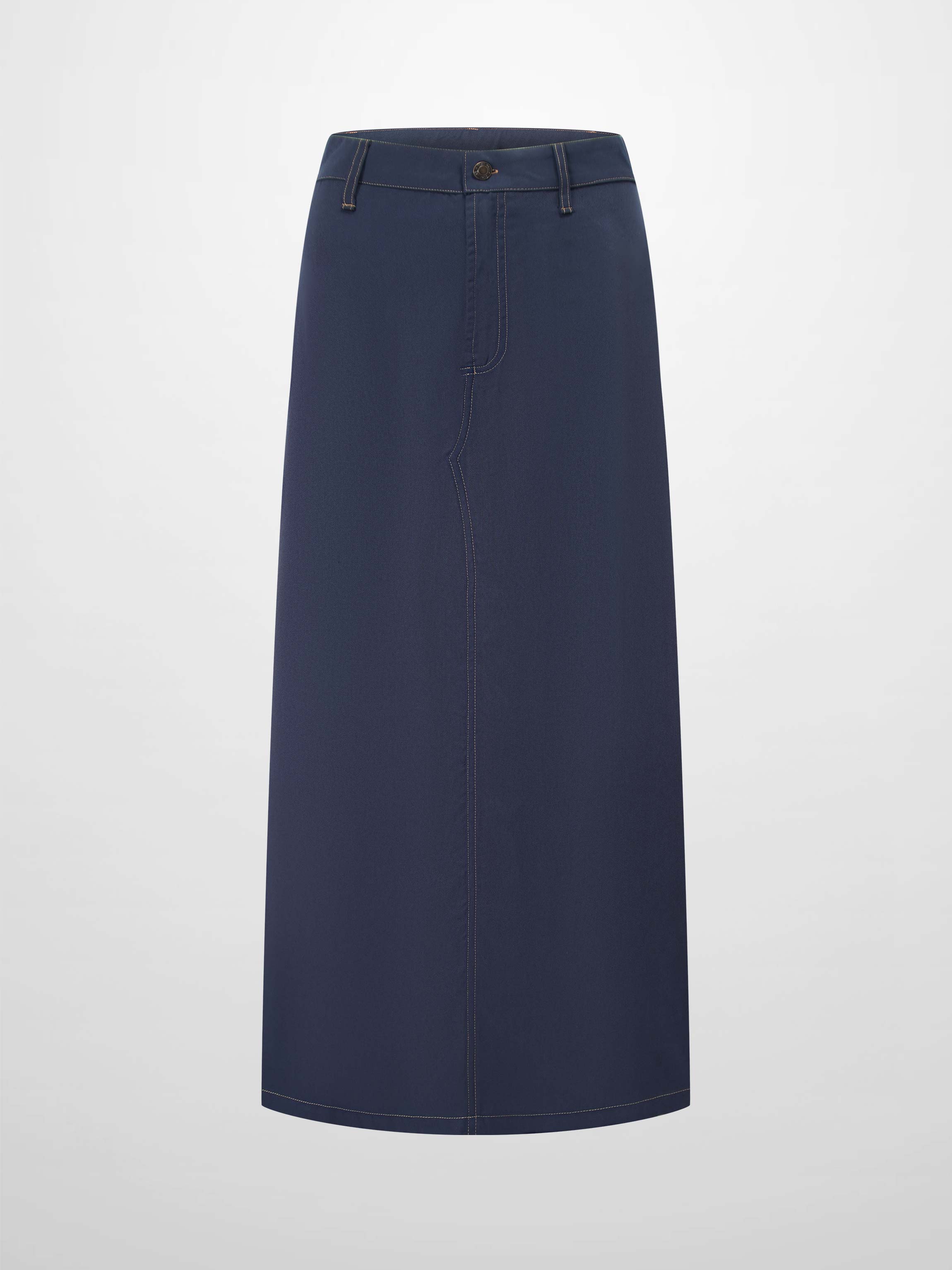 Lightweight A-Line Skirt-Navy