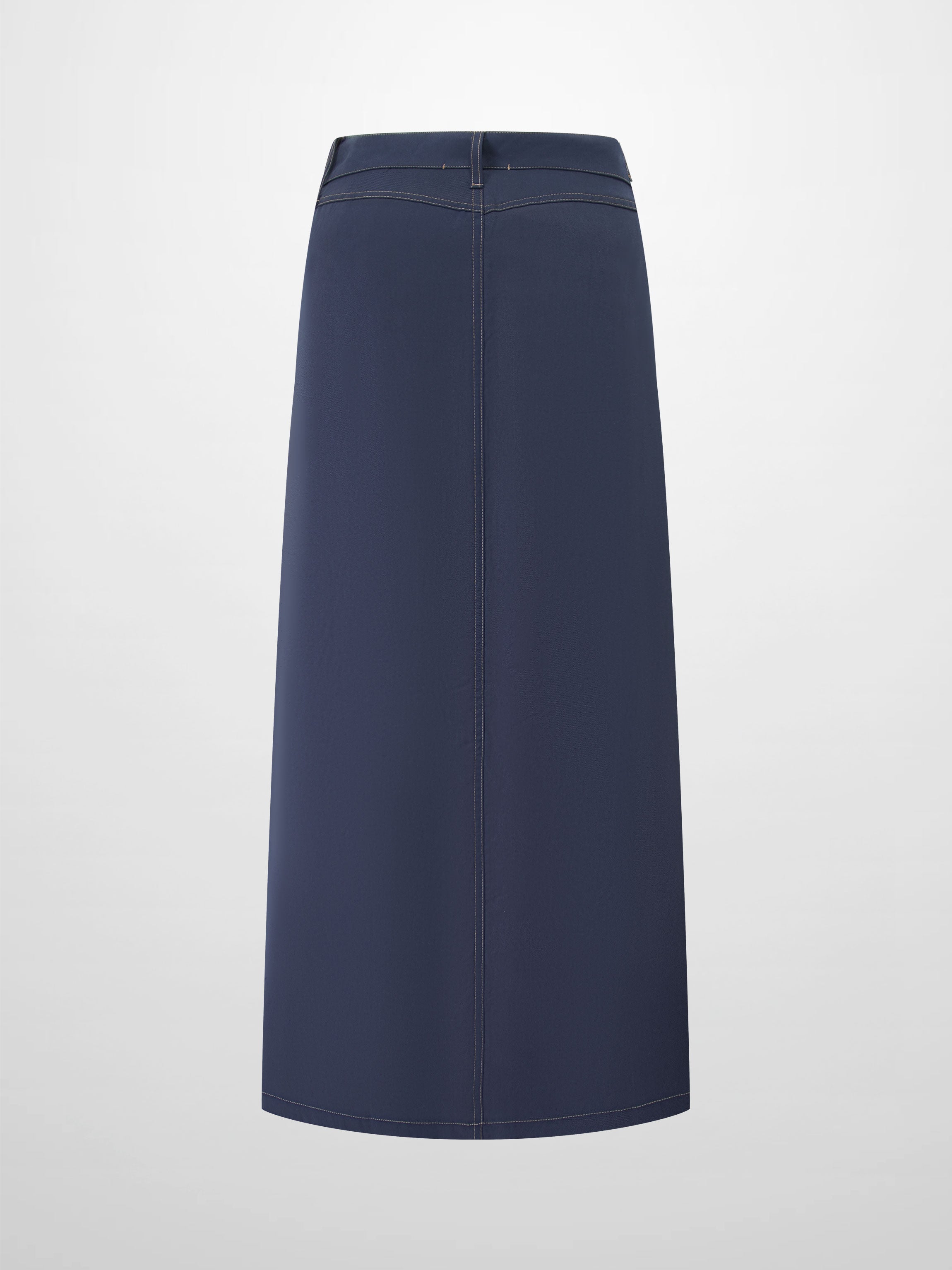 Lightweight A-Line Skirt-Navy