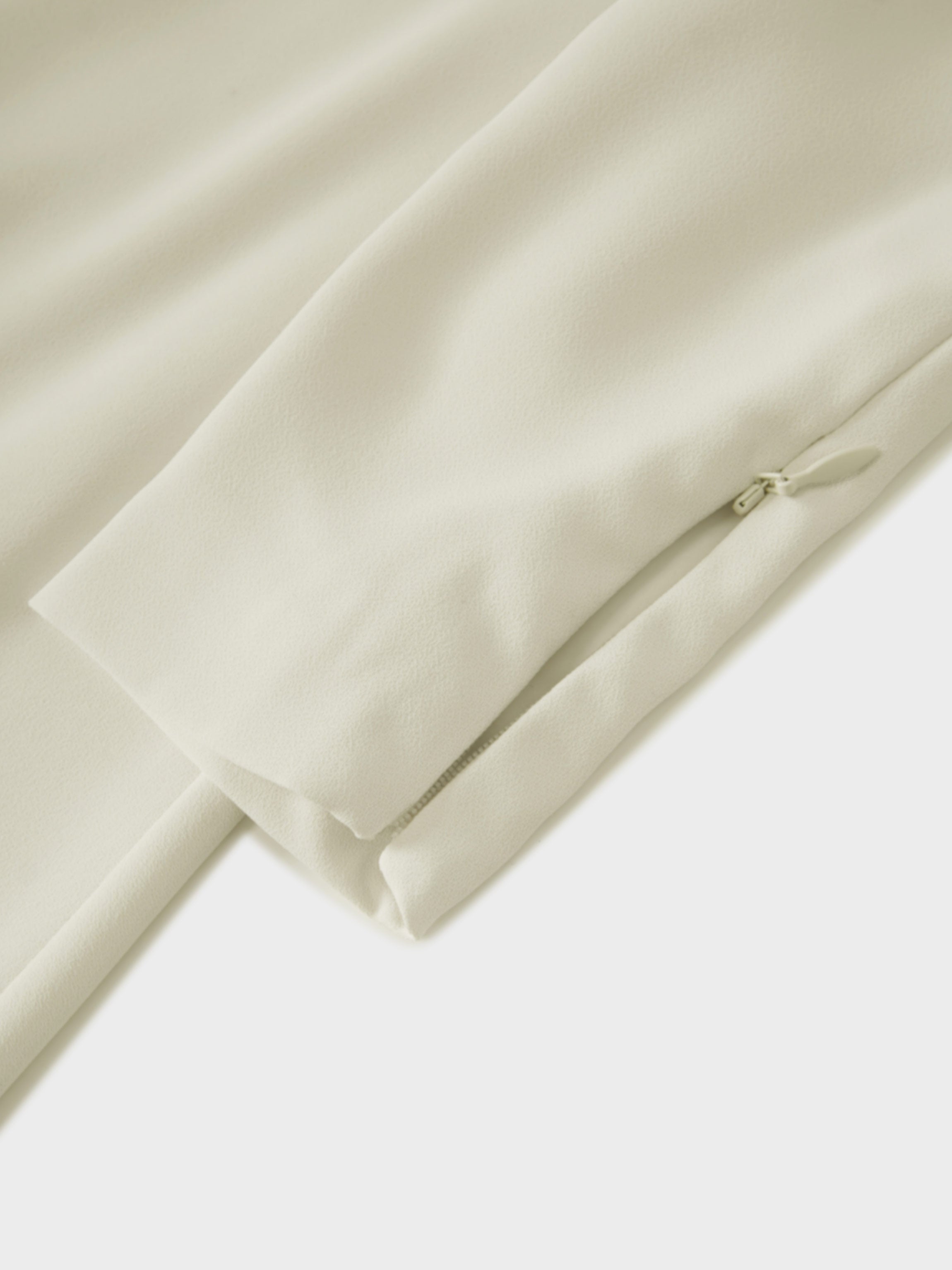 Waist Ruffle Dress-Cream