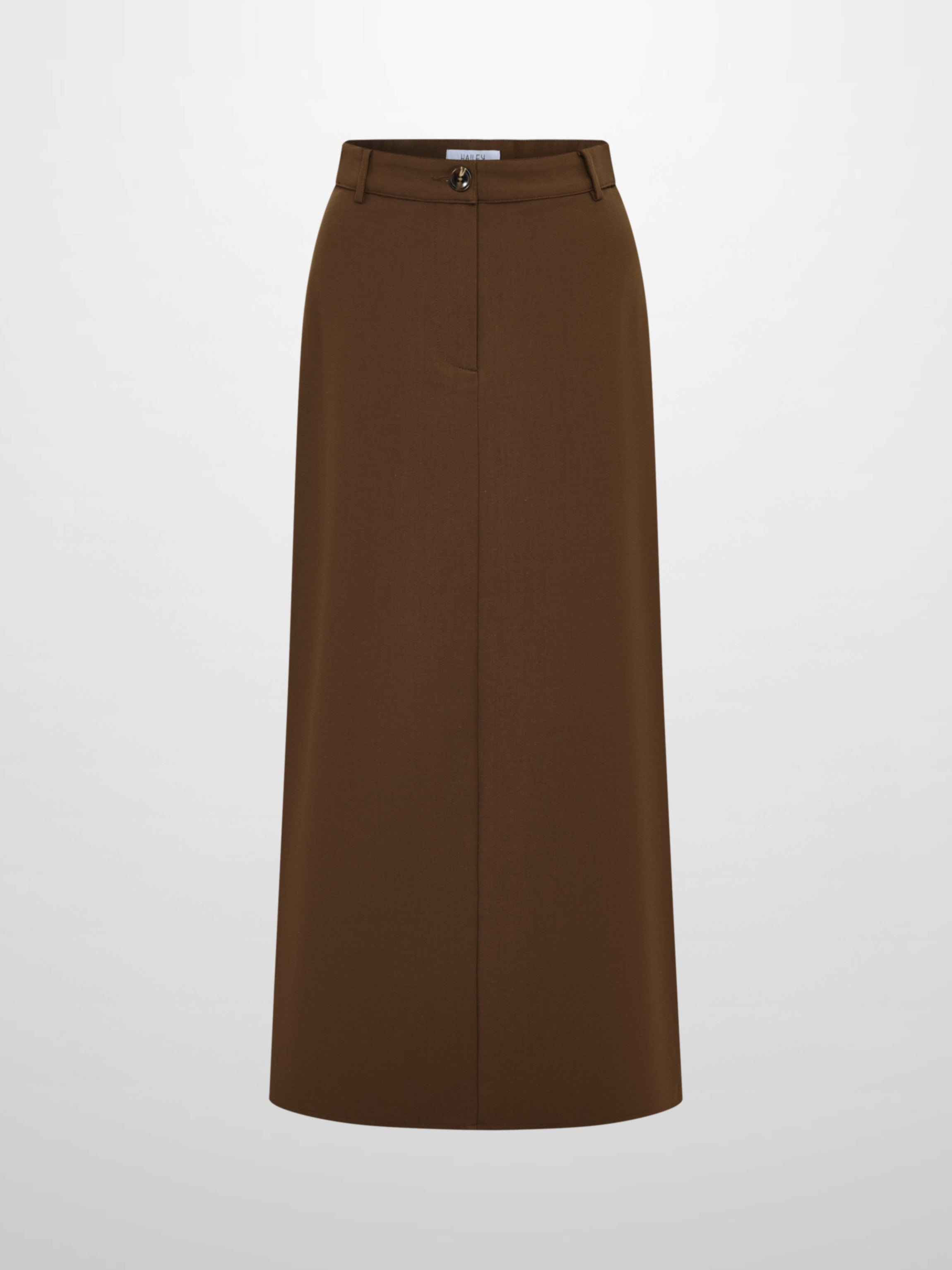 Pleat Back Skirt - Brown