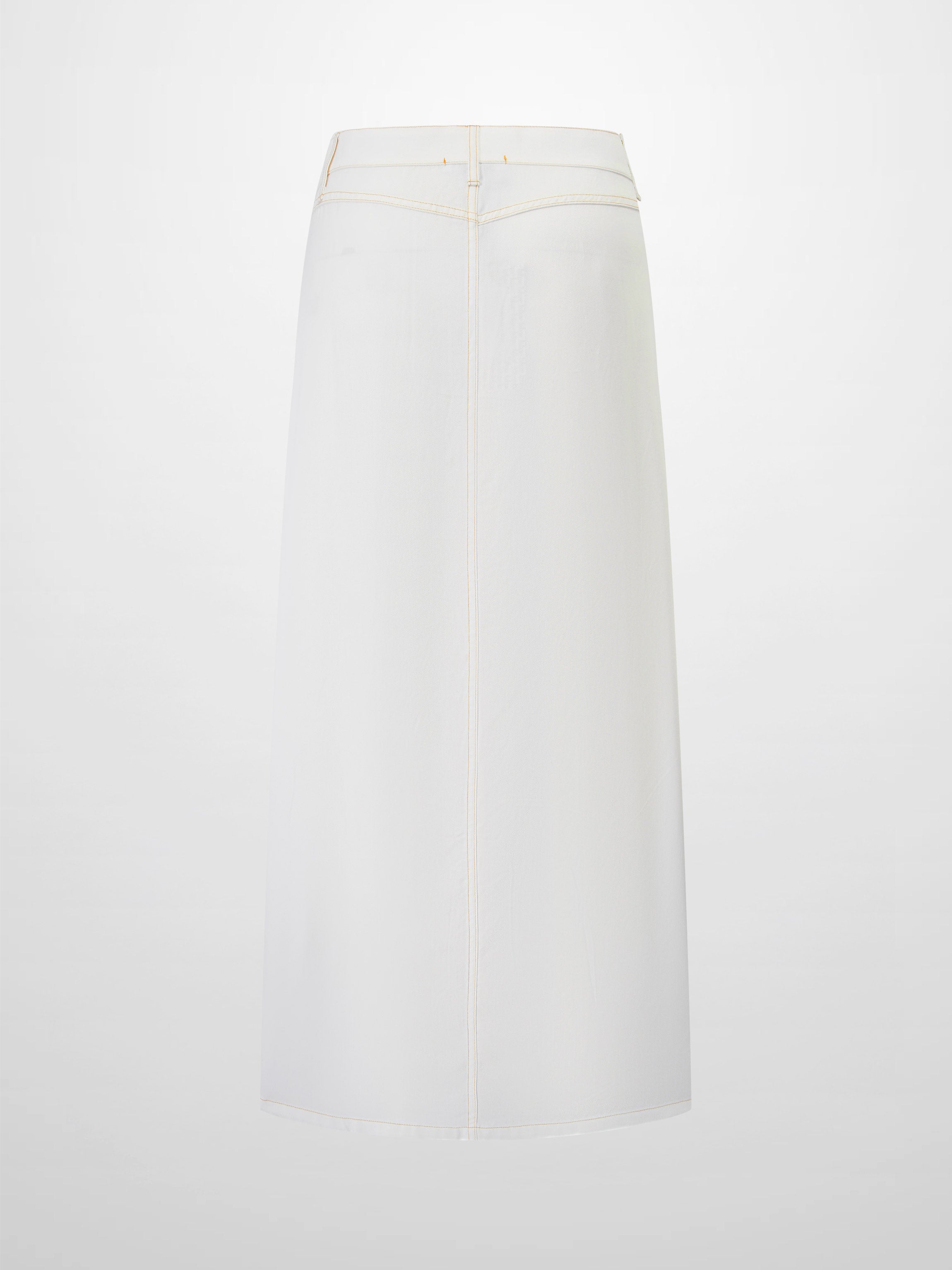 Lightweight A-Line Skirt-Solid White