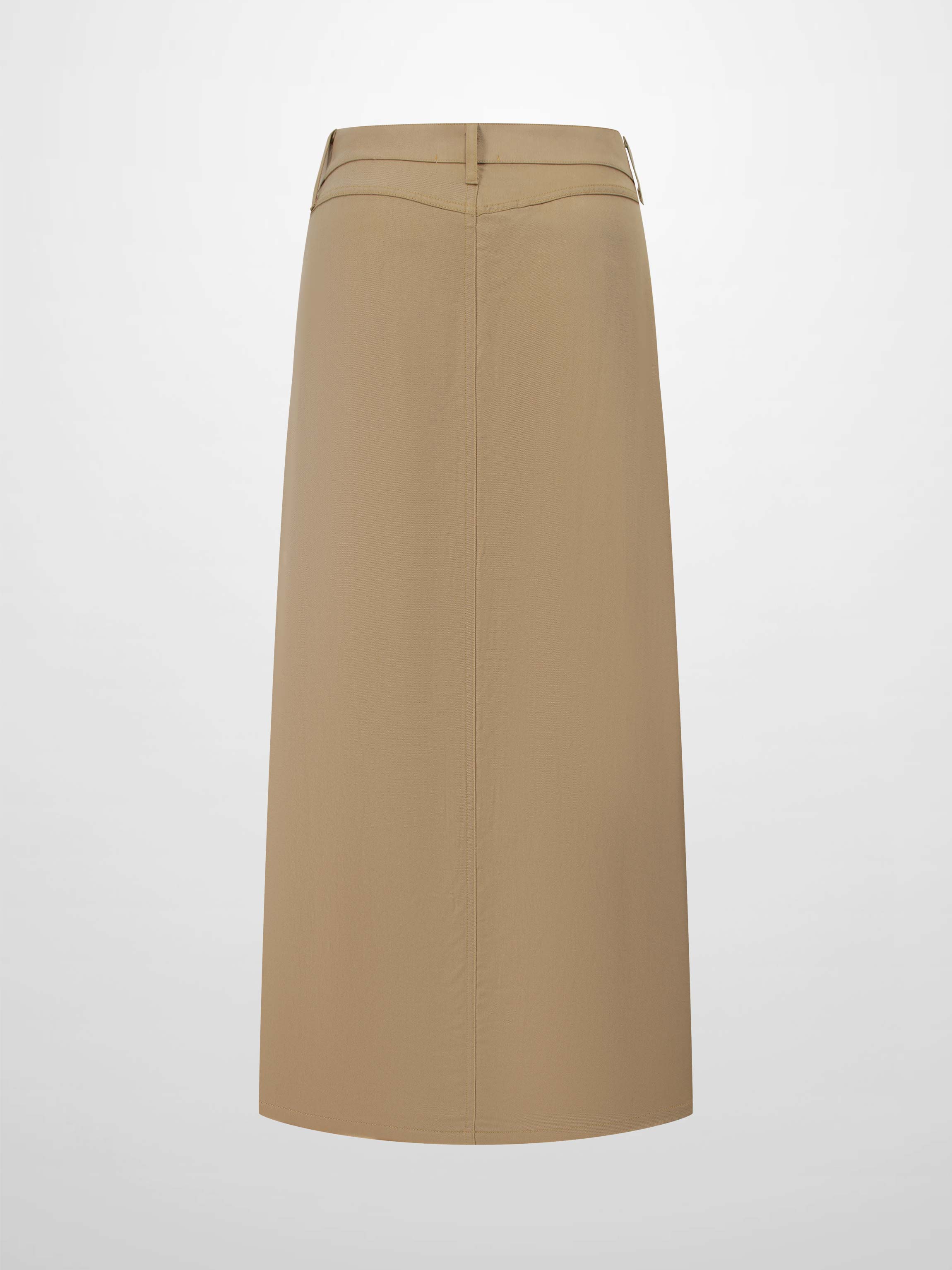 Lightweight A-Line Skirt-Tan