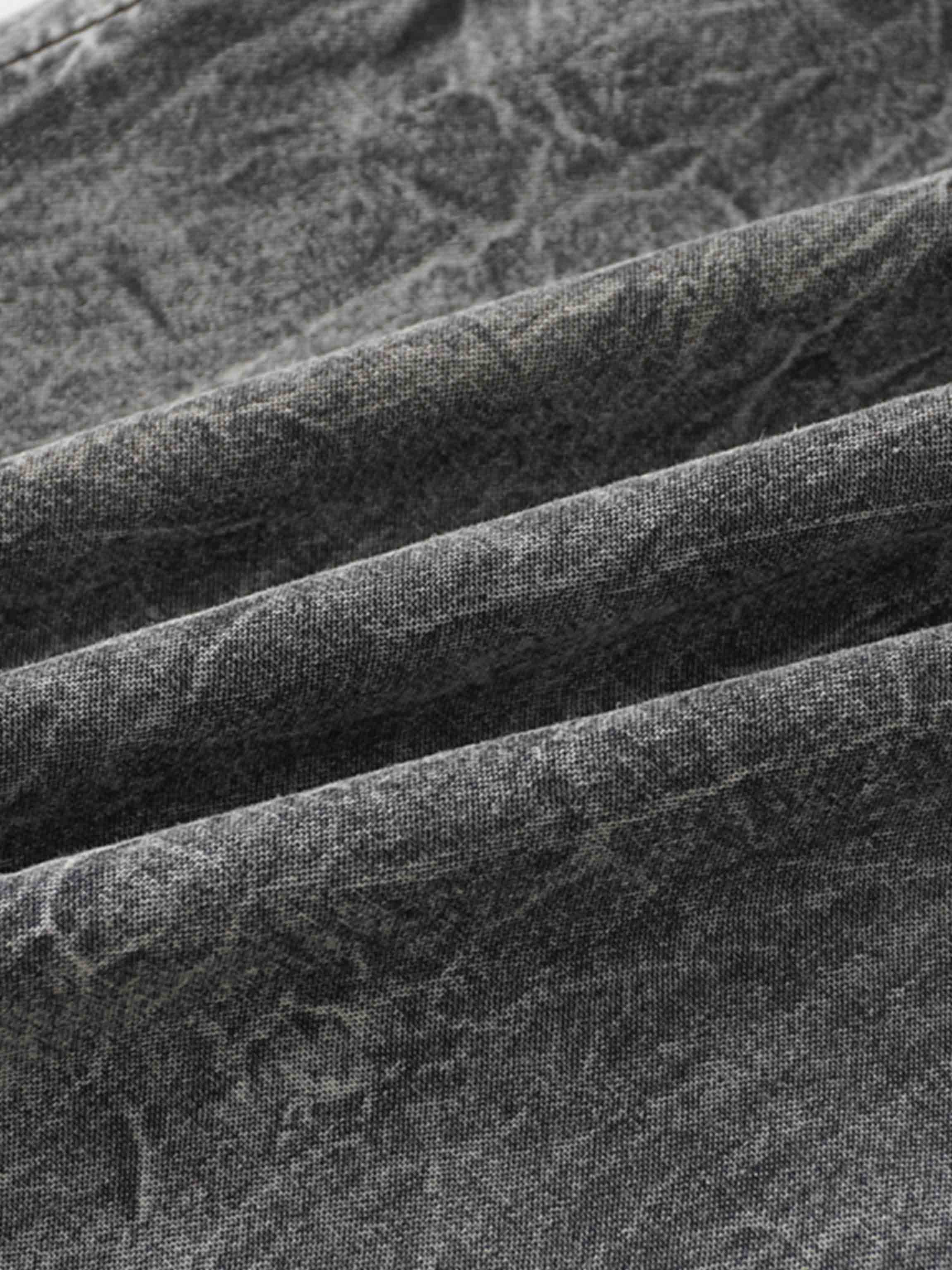 Denim Button Down Blouse-Washed Black