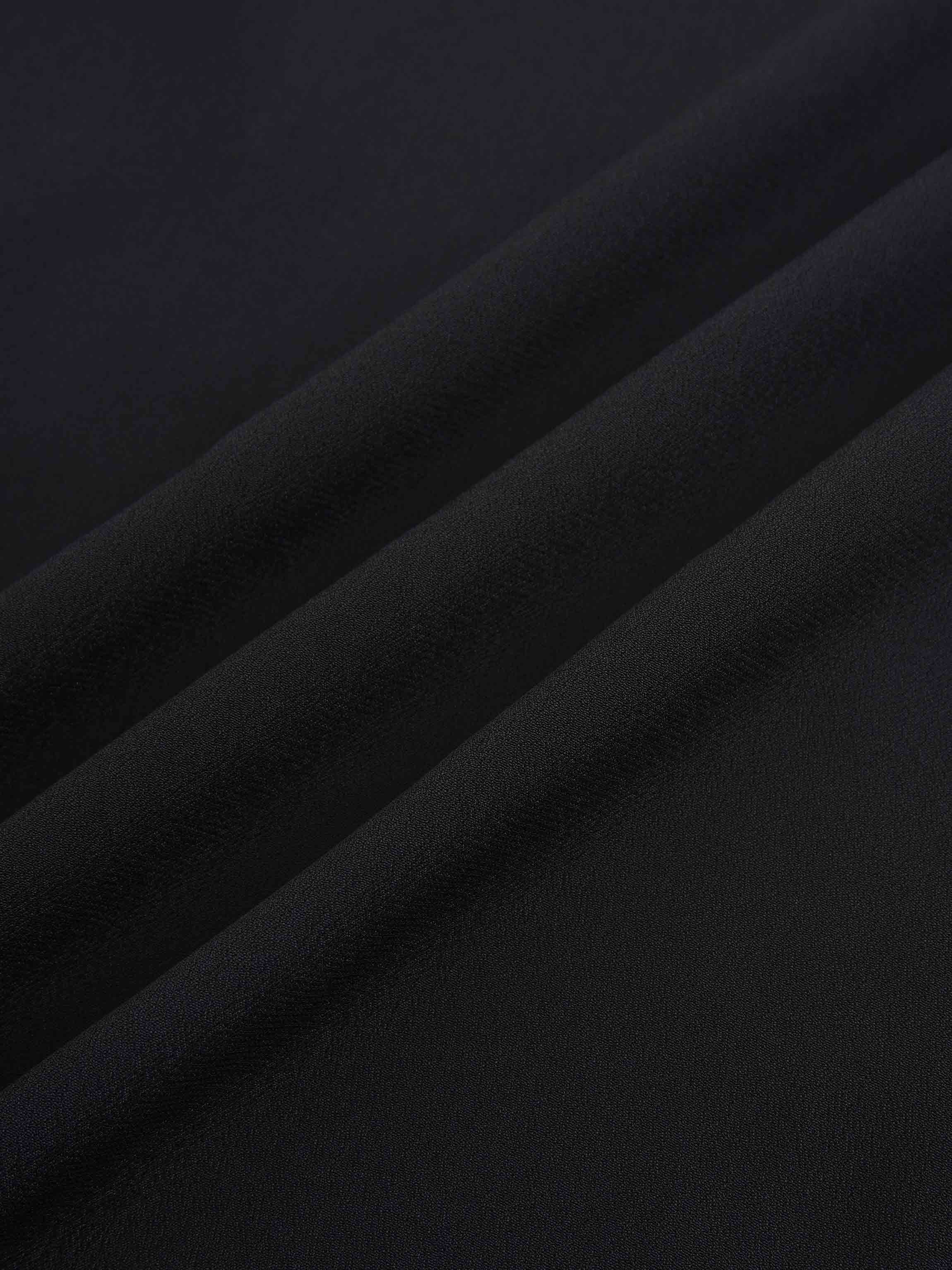 Curved Hem Maxi Skirt-Black