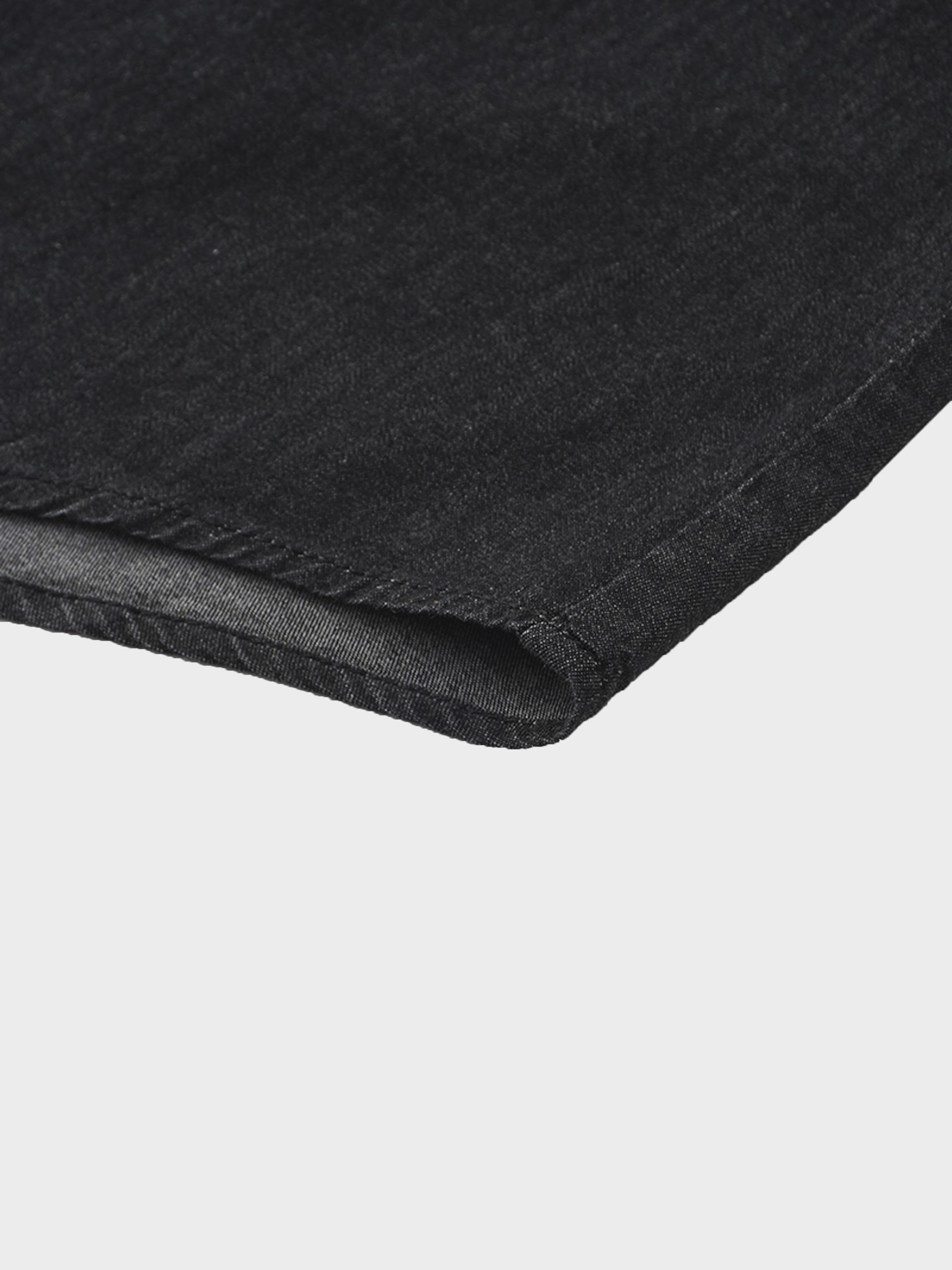 Denim Button Down Blouse-Black