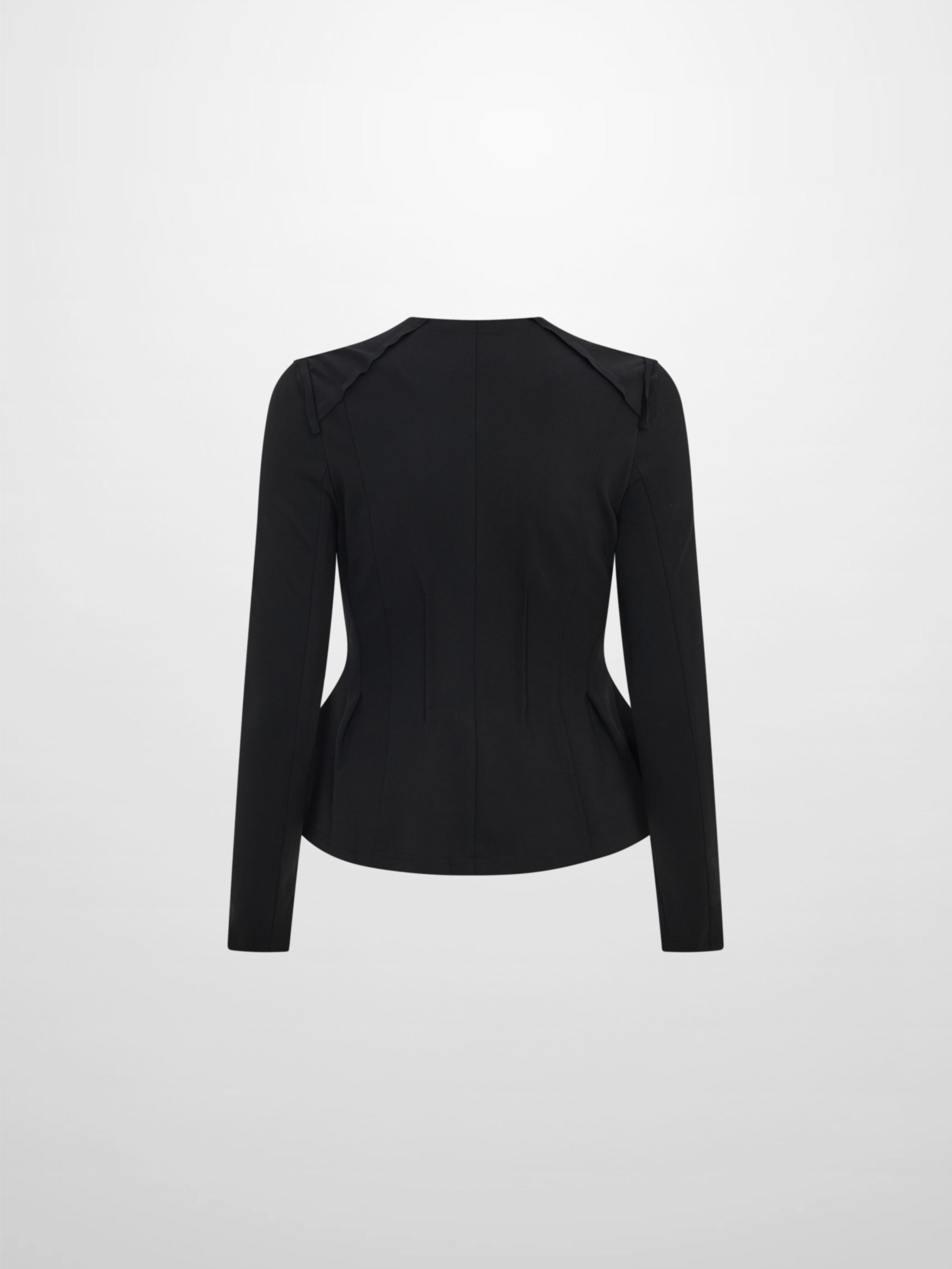 Stretch Peplum Jacket - Black