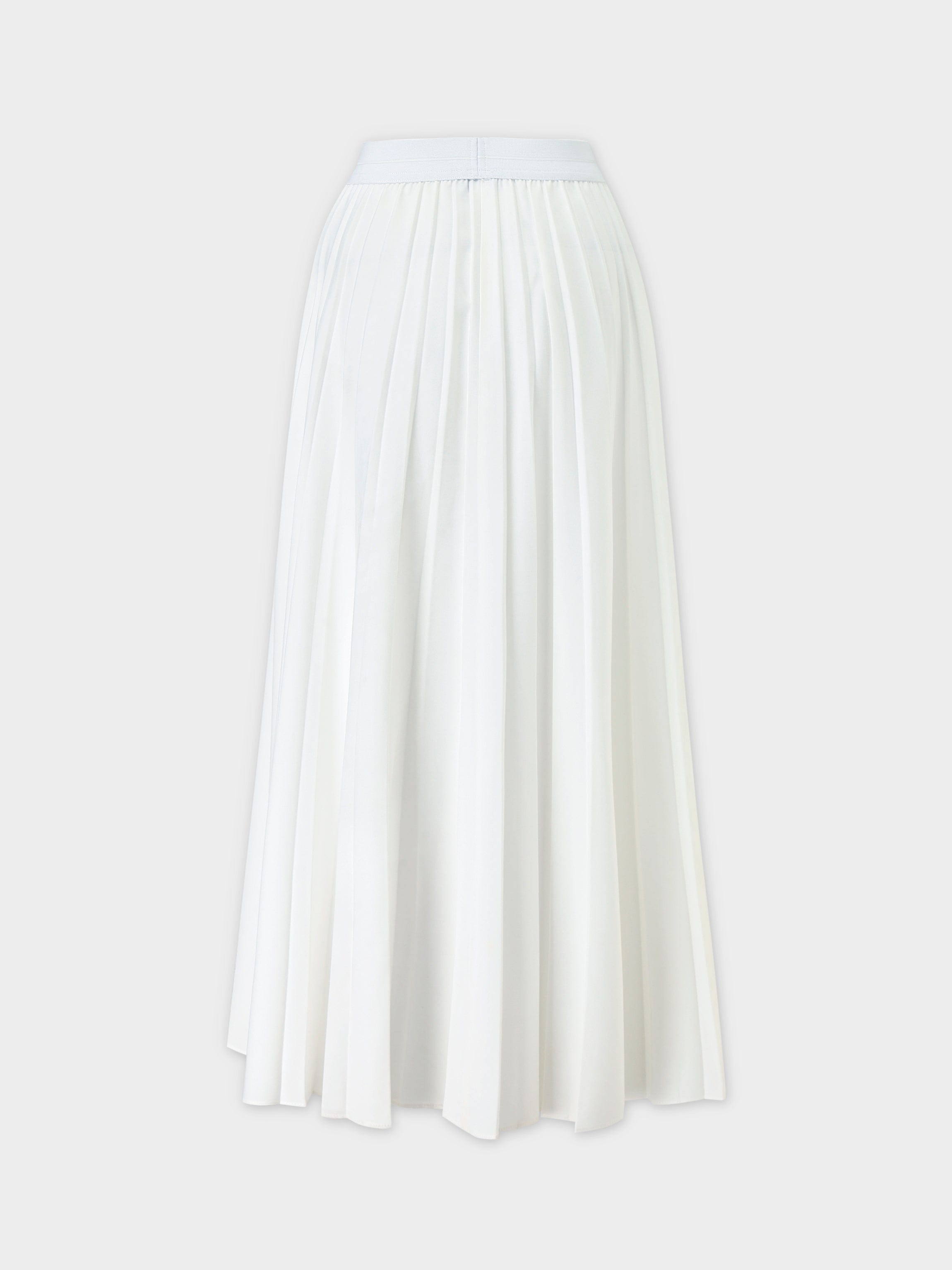 PLEATED SKIRT 37"-PURE WHITE