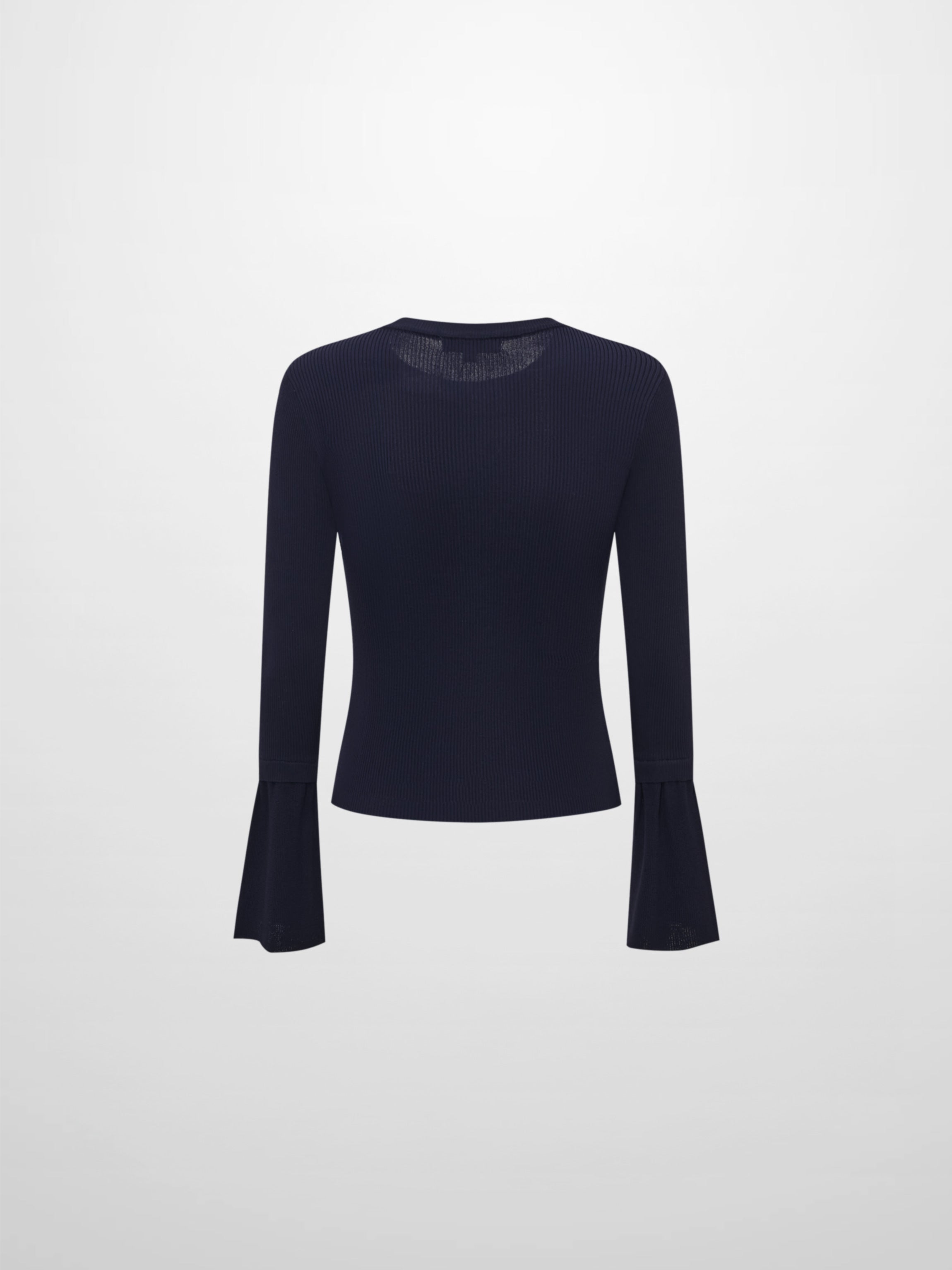 Ruffle Cuff Sweater - Navy