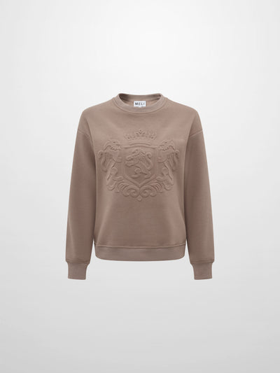 Embossed Sweatshirt - Taupe
