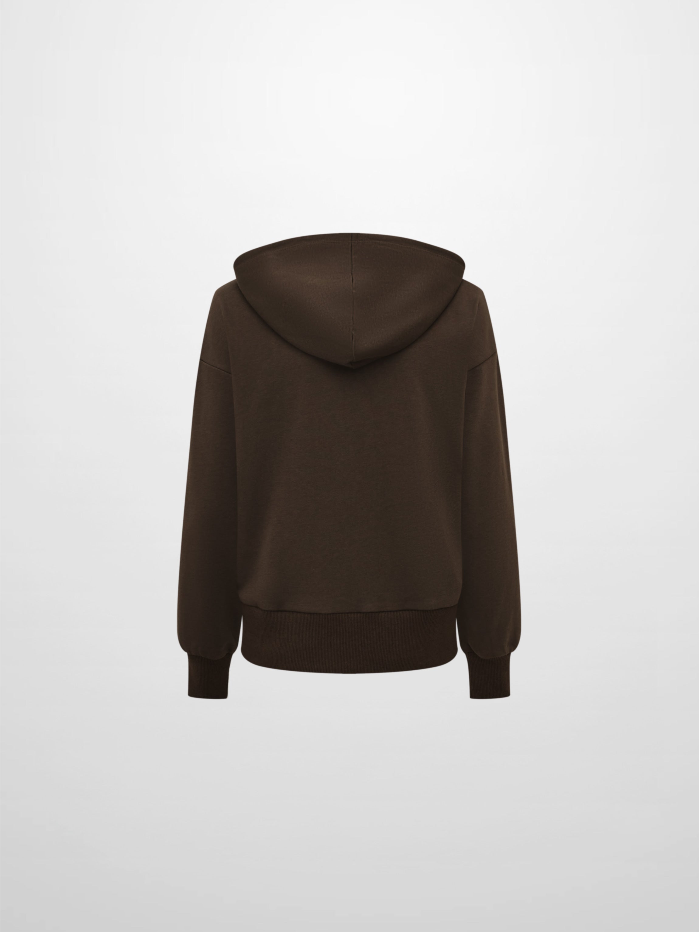 Lightweight Zip Up Hoodie - Brown