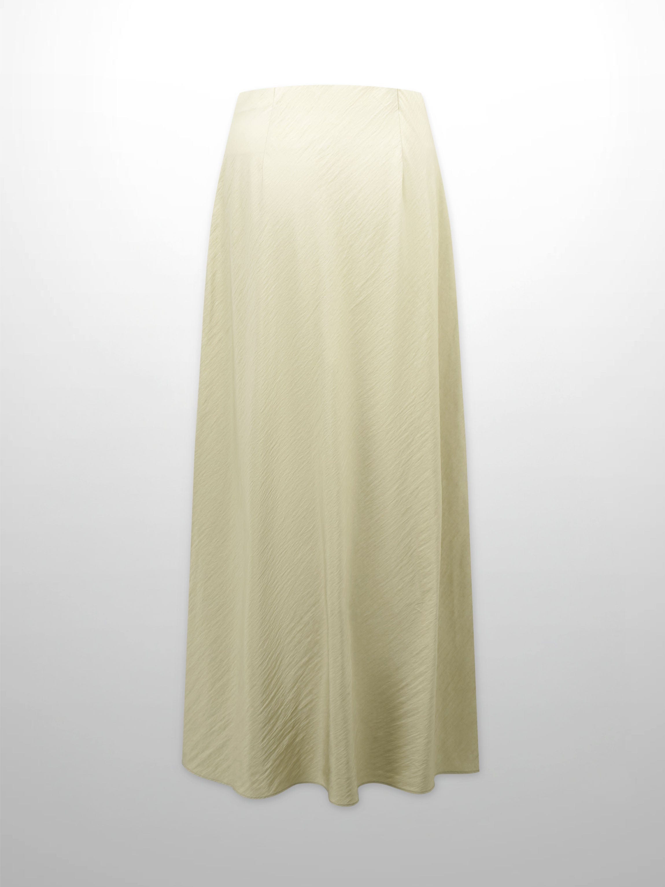 Crinkle Cotton Skirt 37"-Tan