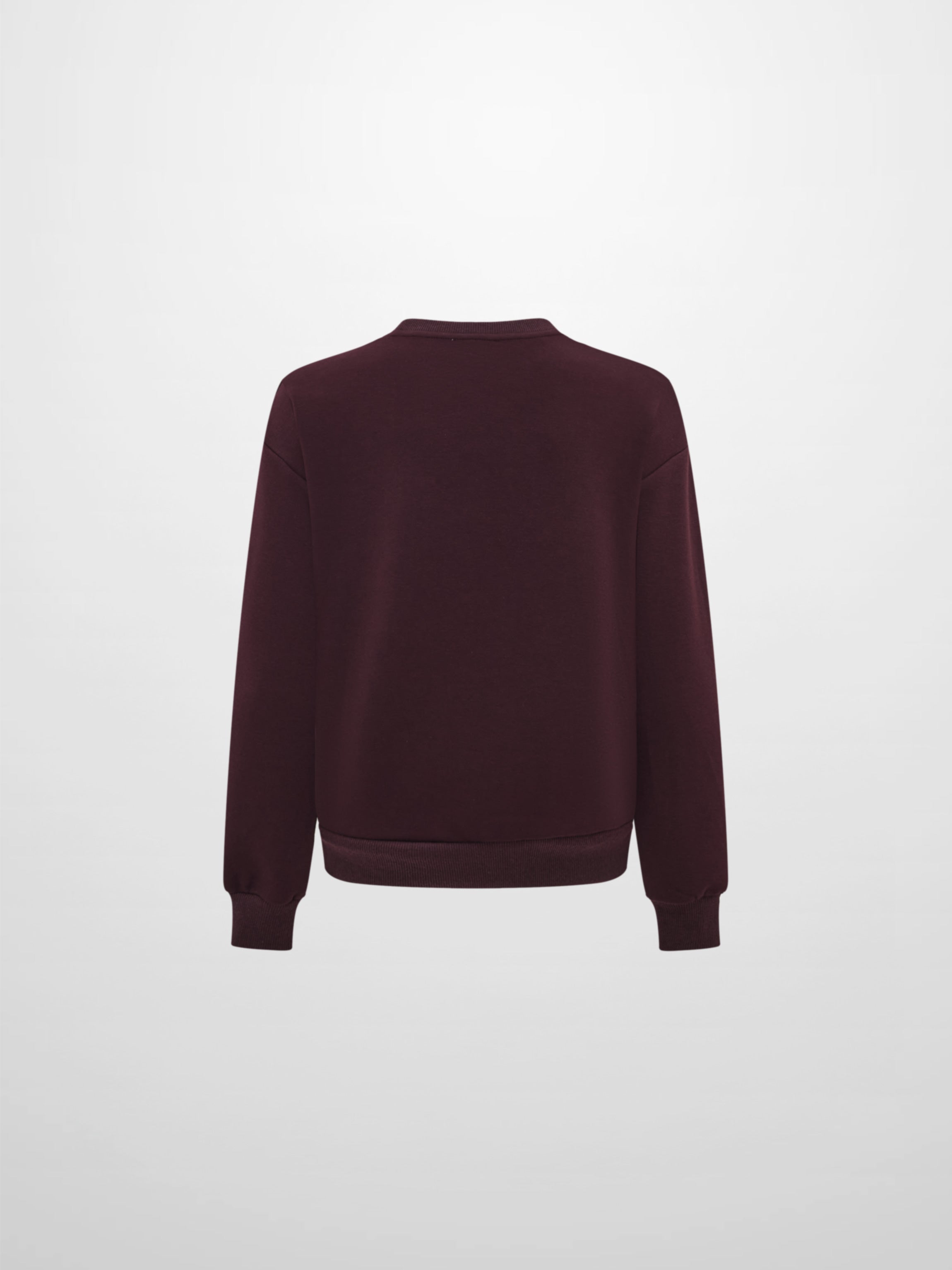 Embroidered Logo Sweatshirt - Deep Burgundy