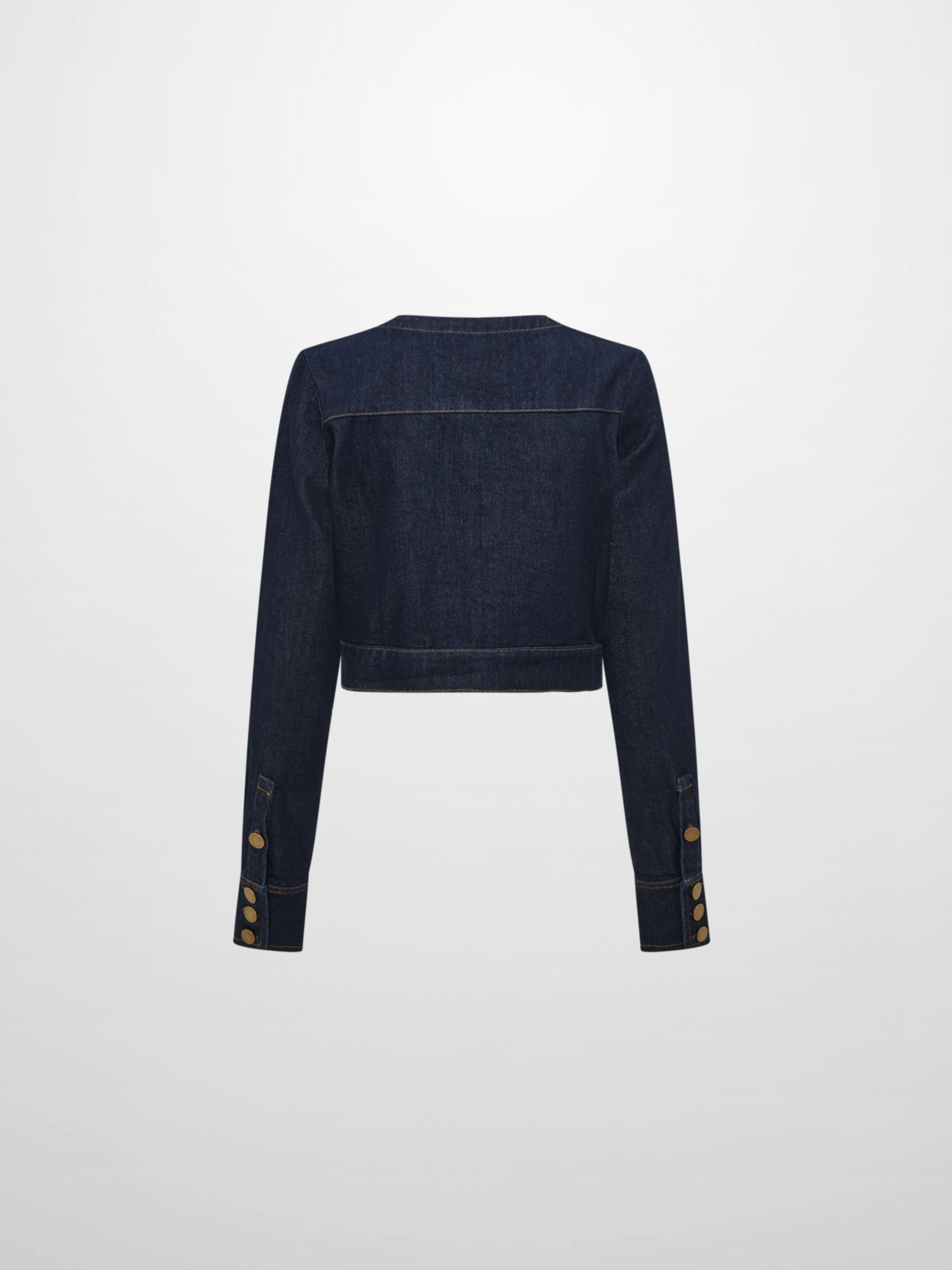 Crop Denim Jacket - Blue