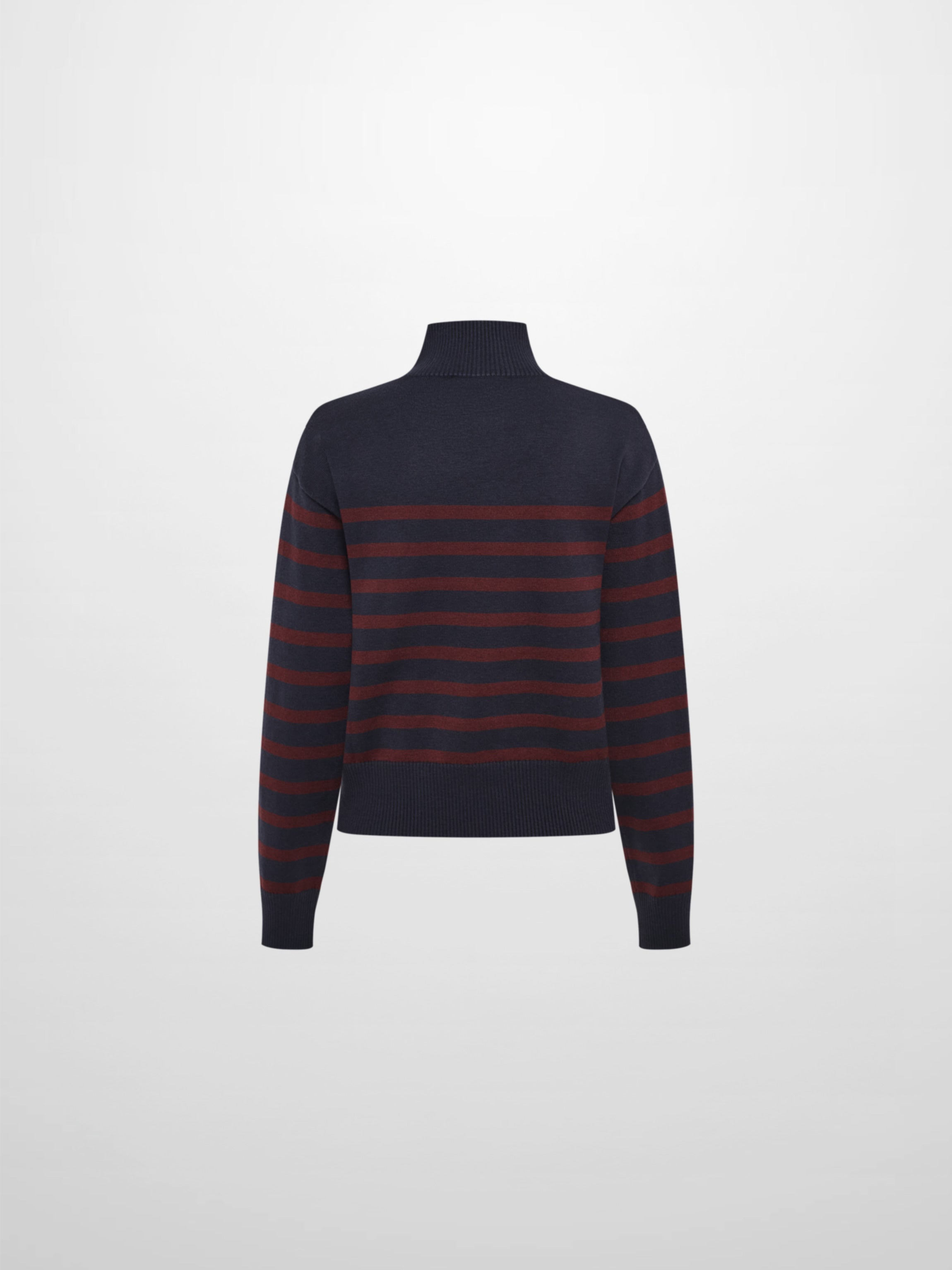Nautical Stripe Sweater - Navy/Burgundy