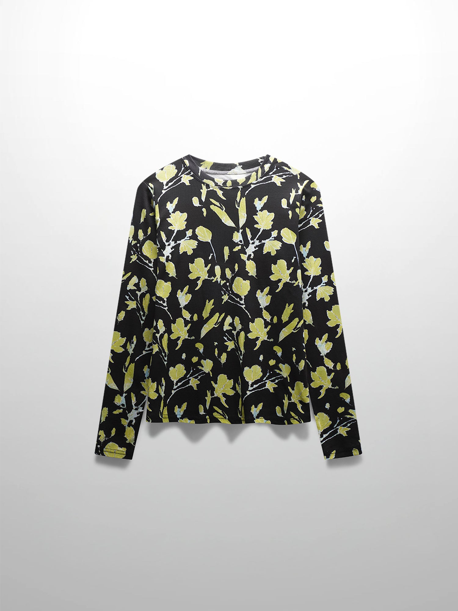 Basic Printed T-shirt-Neon Flower