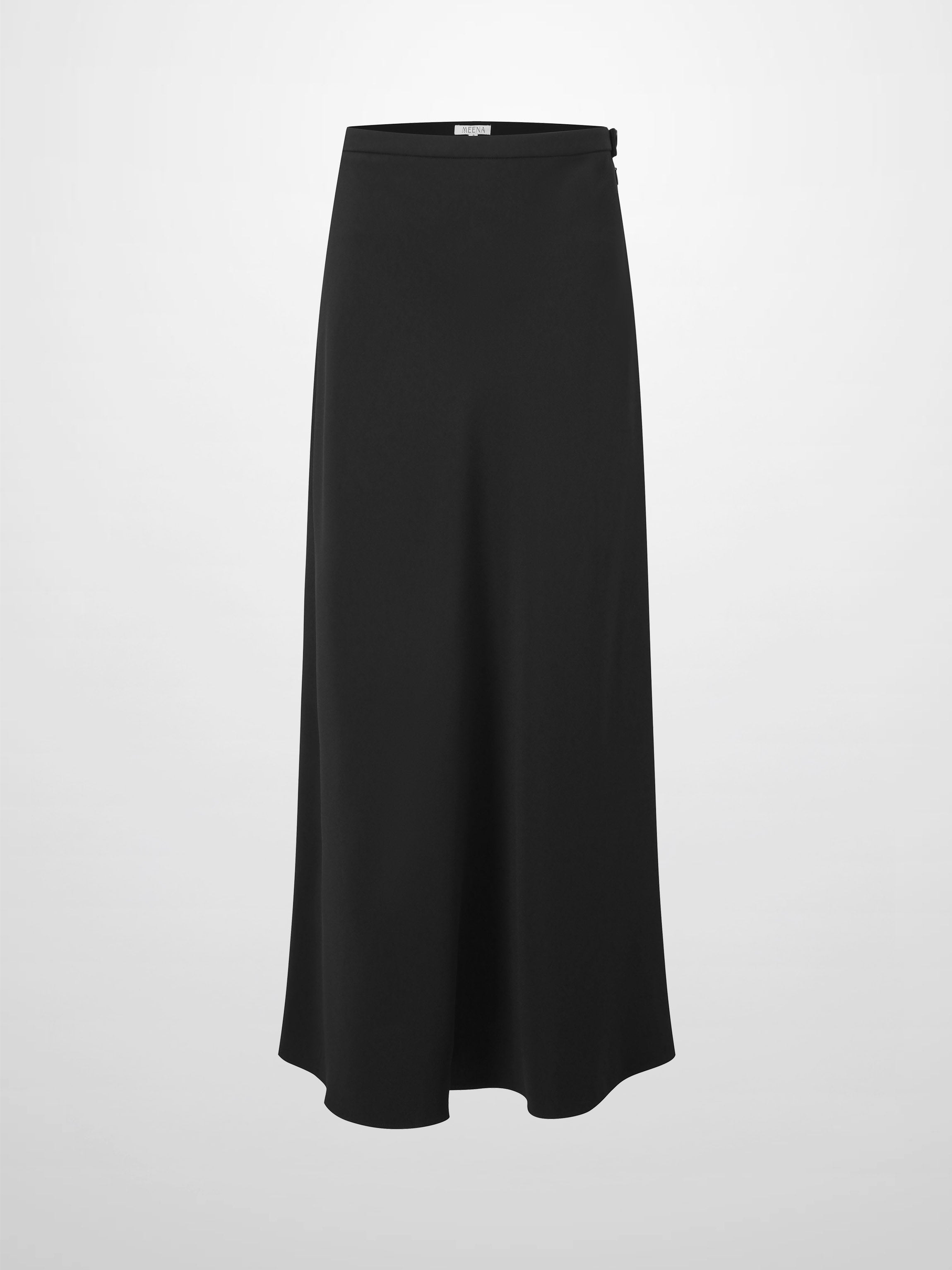 Crepe Flare Skirt-Black