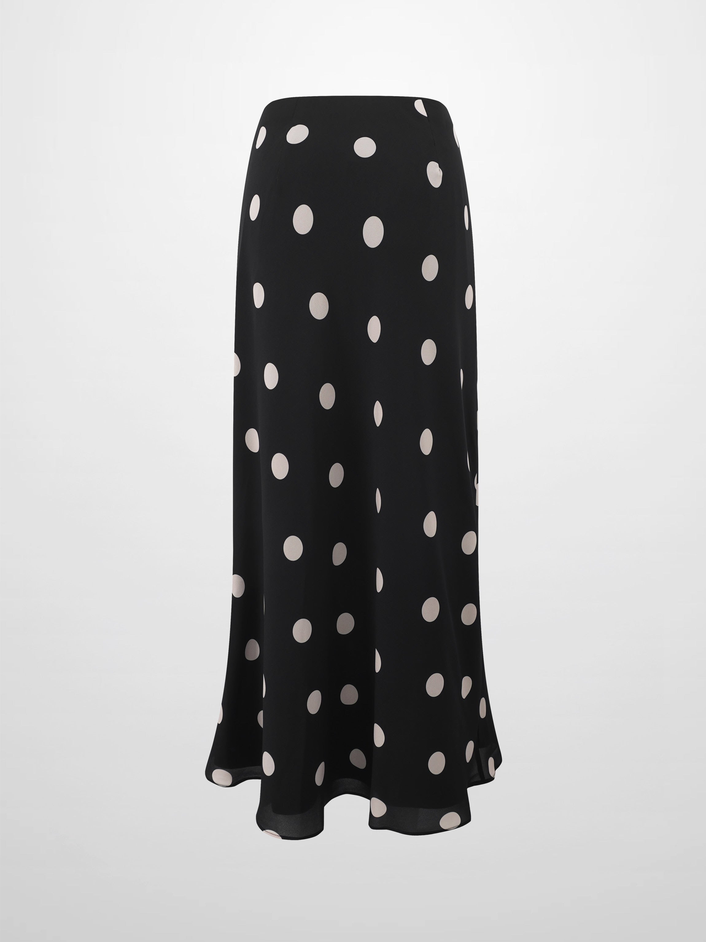 Print Slip Skirt-Polka Dot