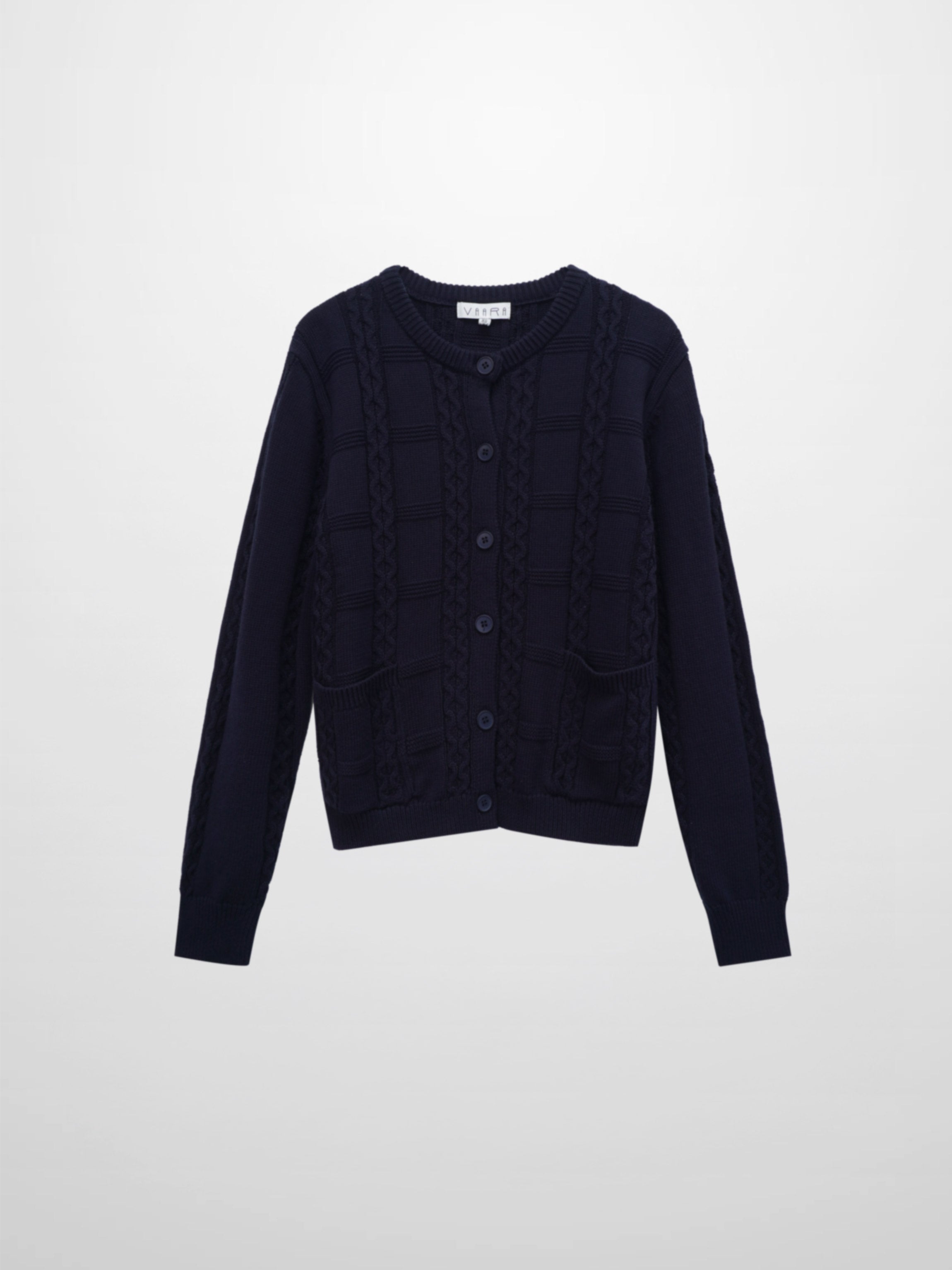 Cable Design Cardigan-Navy