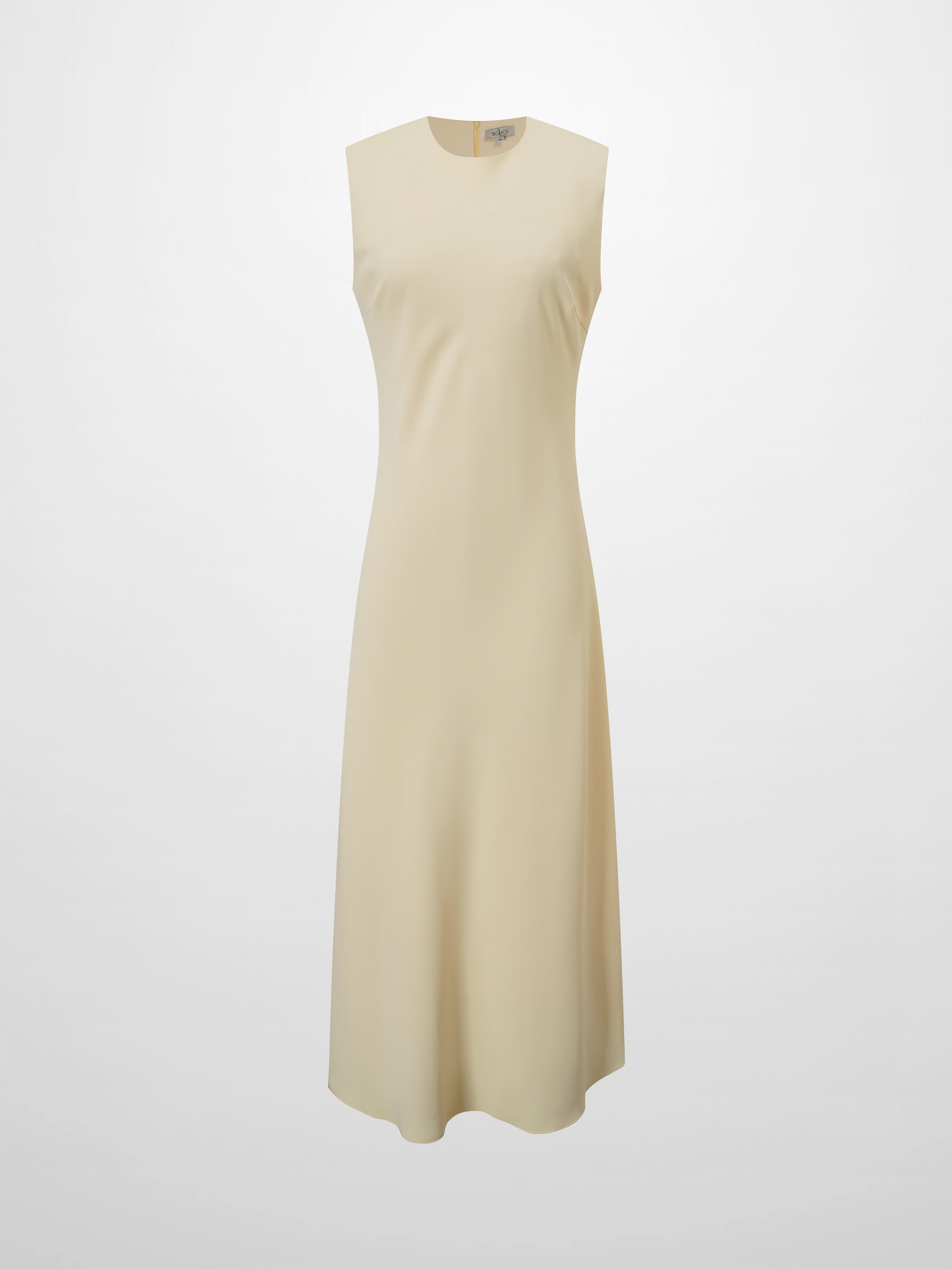 Crepe Slip Dress-Yellow