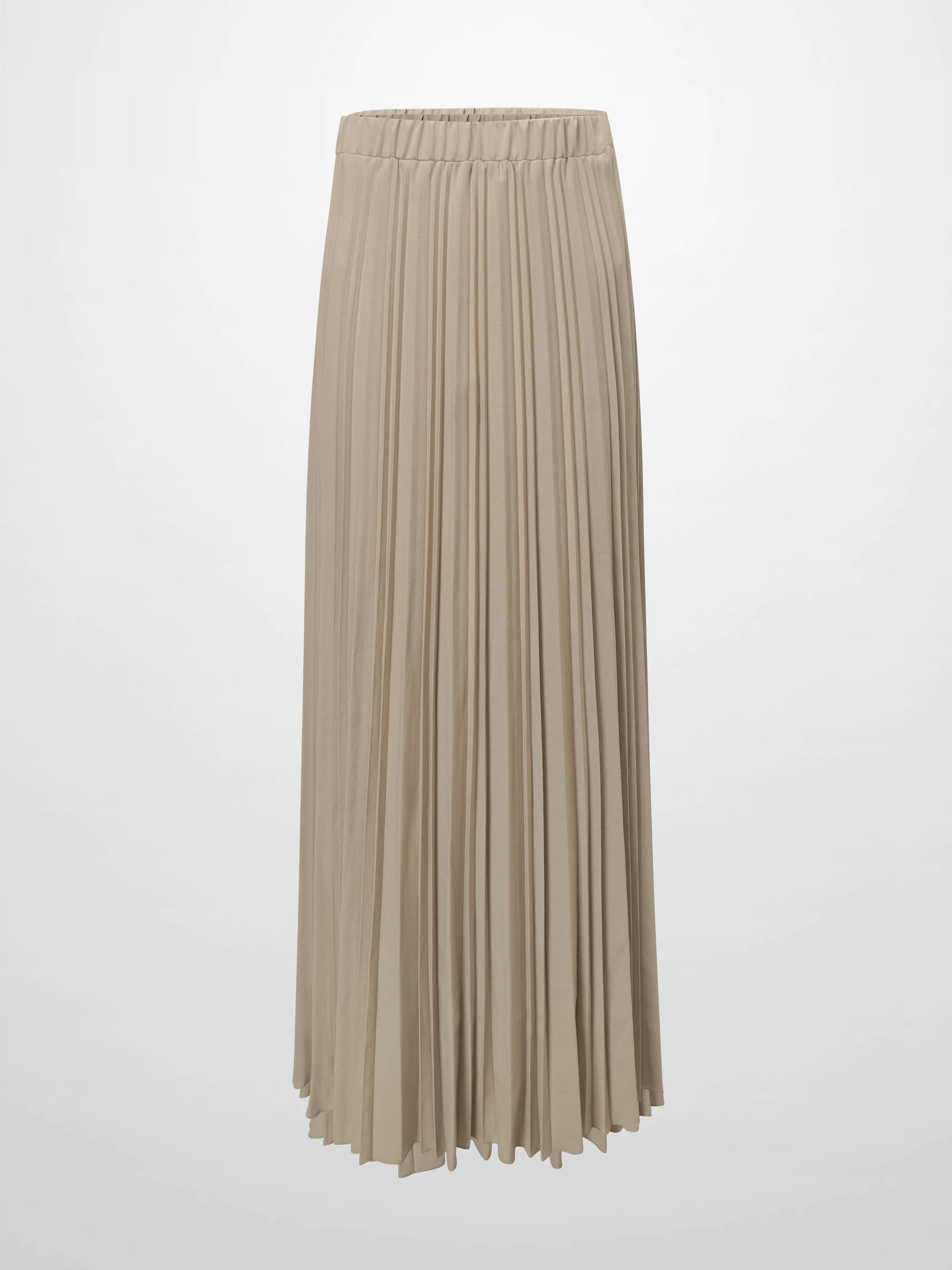 Mix Pleat Skirt-Ivory