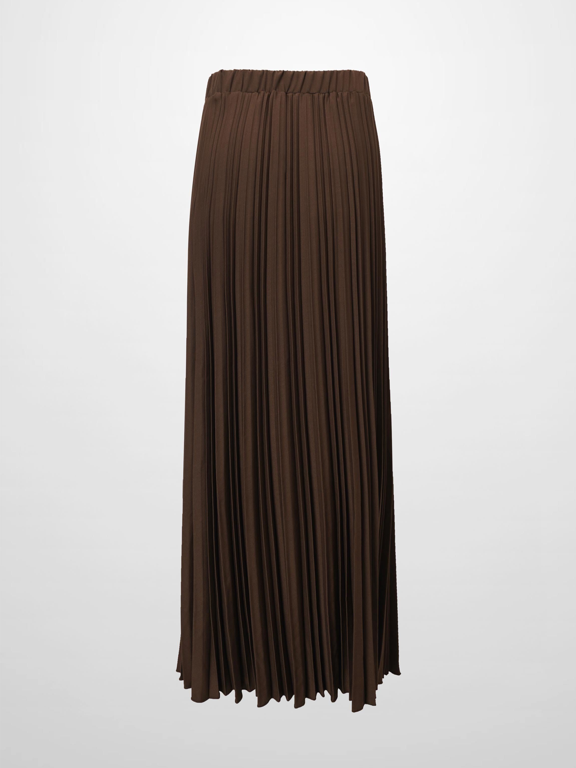 Mix Pleat Skirt-Brown