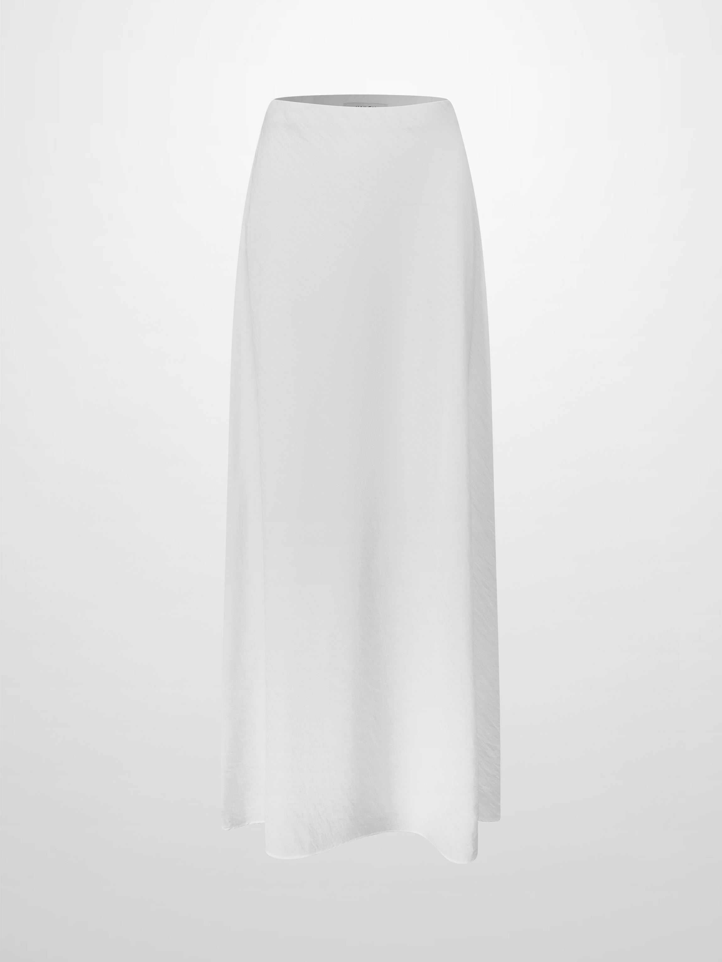 Crinkle Cotton Skirt 37"-White