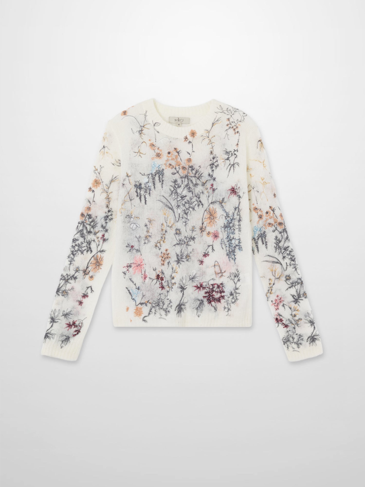 Floral Motif Sweater-Multi Colored