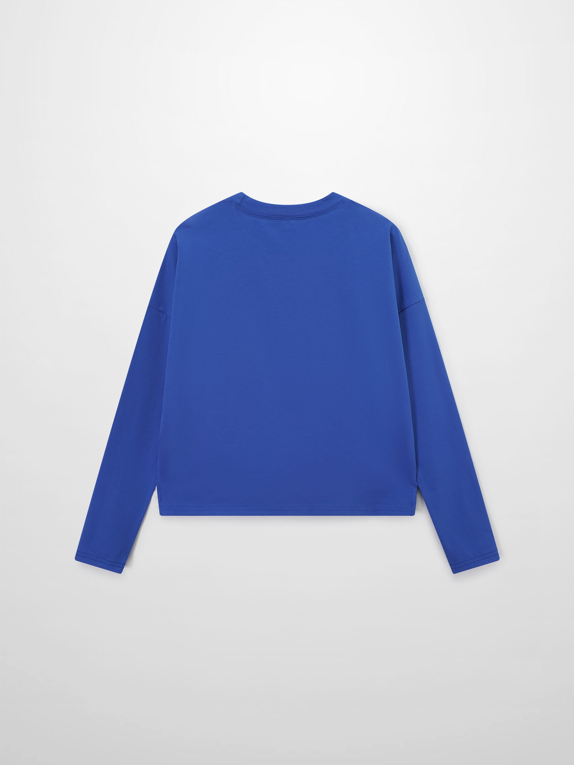 Cropped Boxy Tee-Cobalt