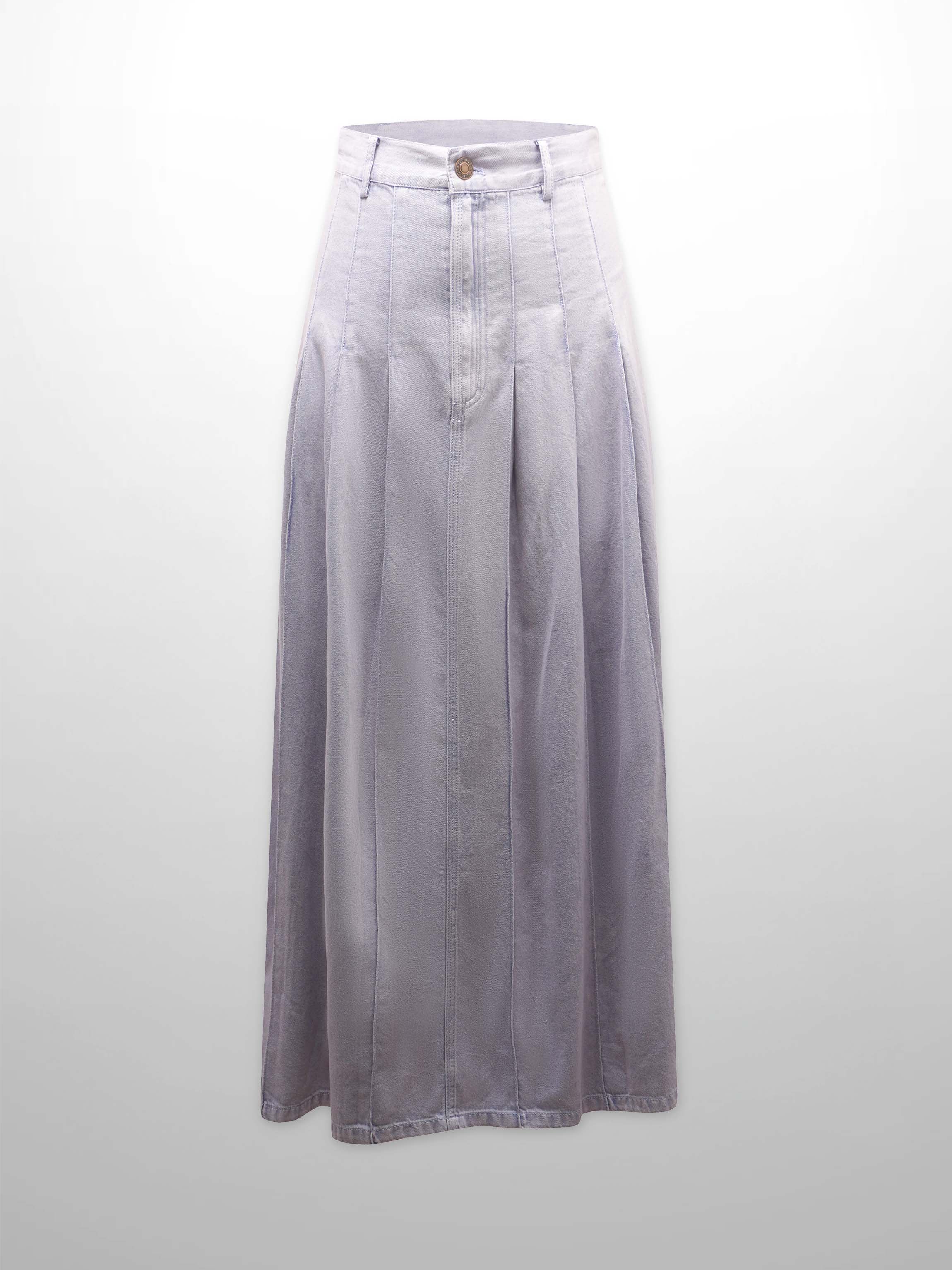 Stitched Pleated Skirt-Lavender