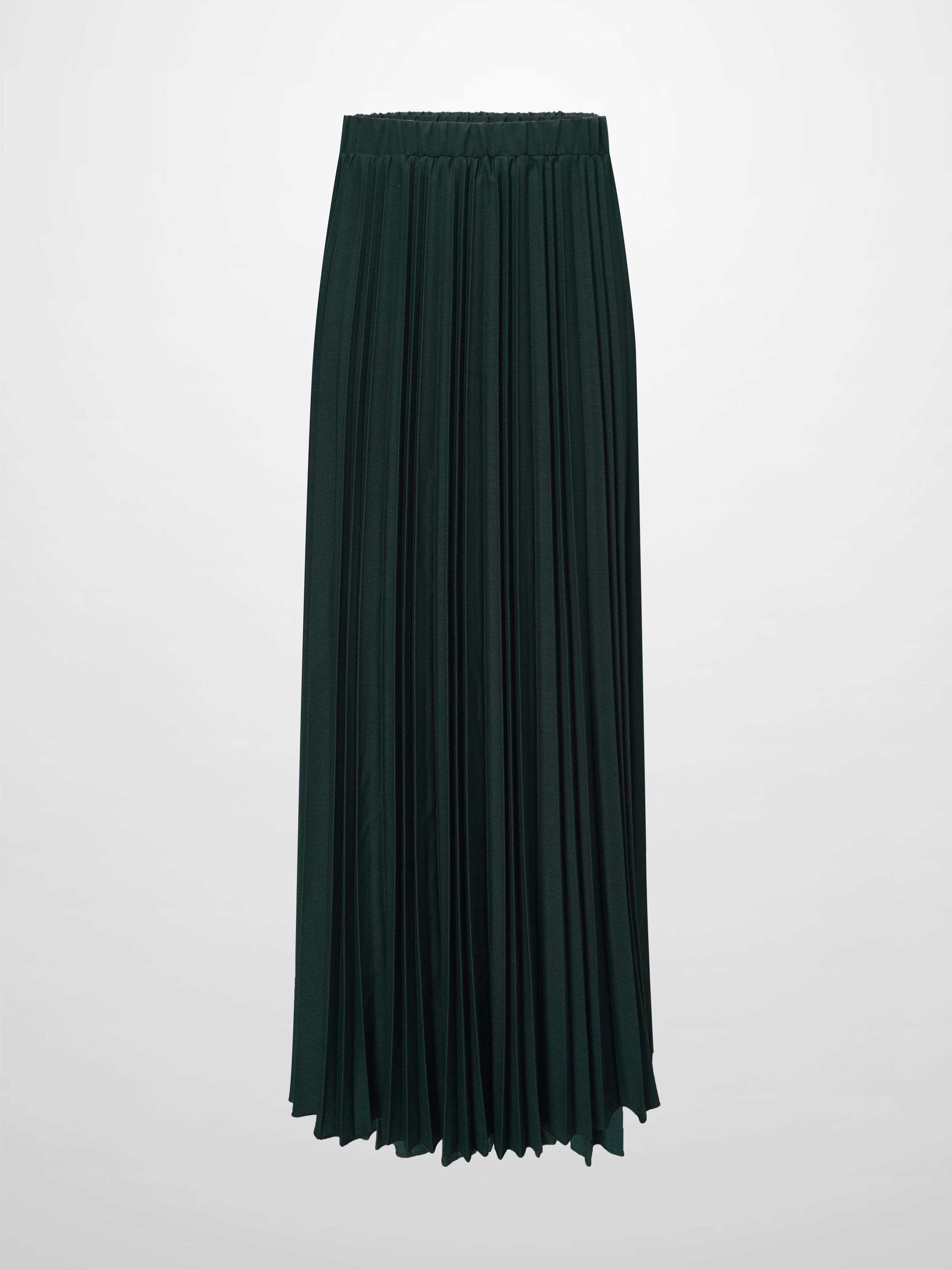 Mix Pleat Skirt-Emerald Green