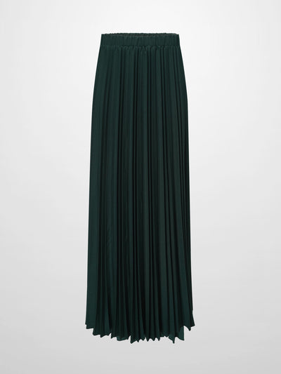 Mix Pleat Skirt-Emerald Green