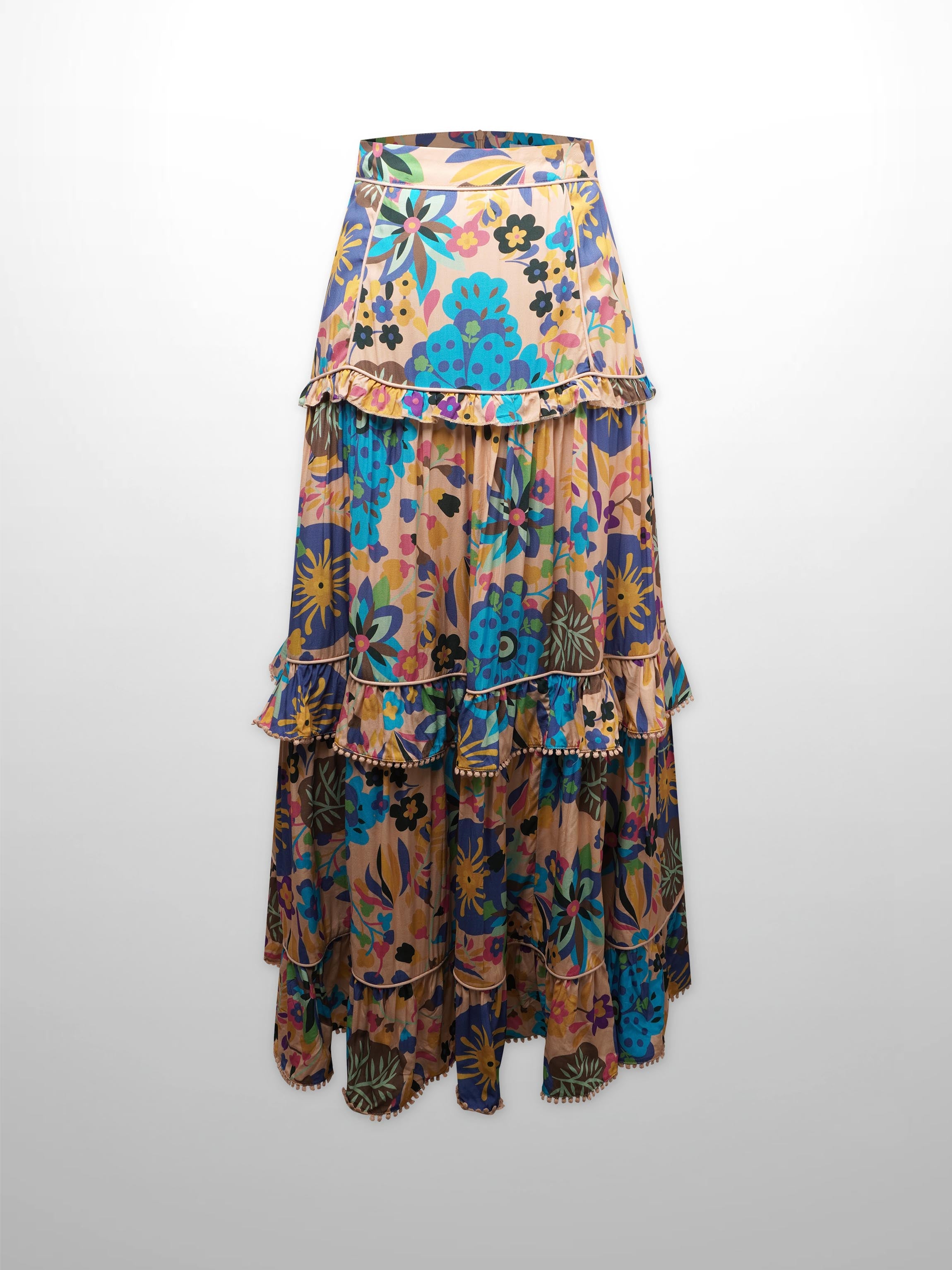 Pintuck Detail Skirt-Peach Craze