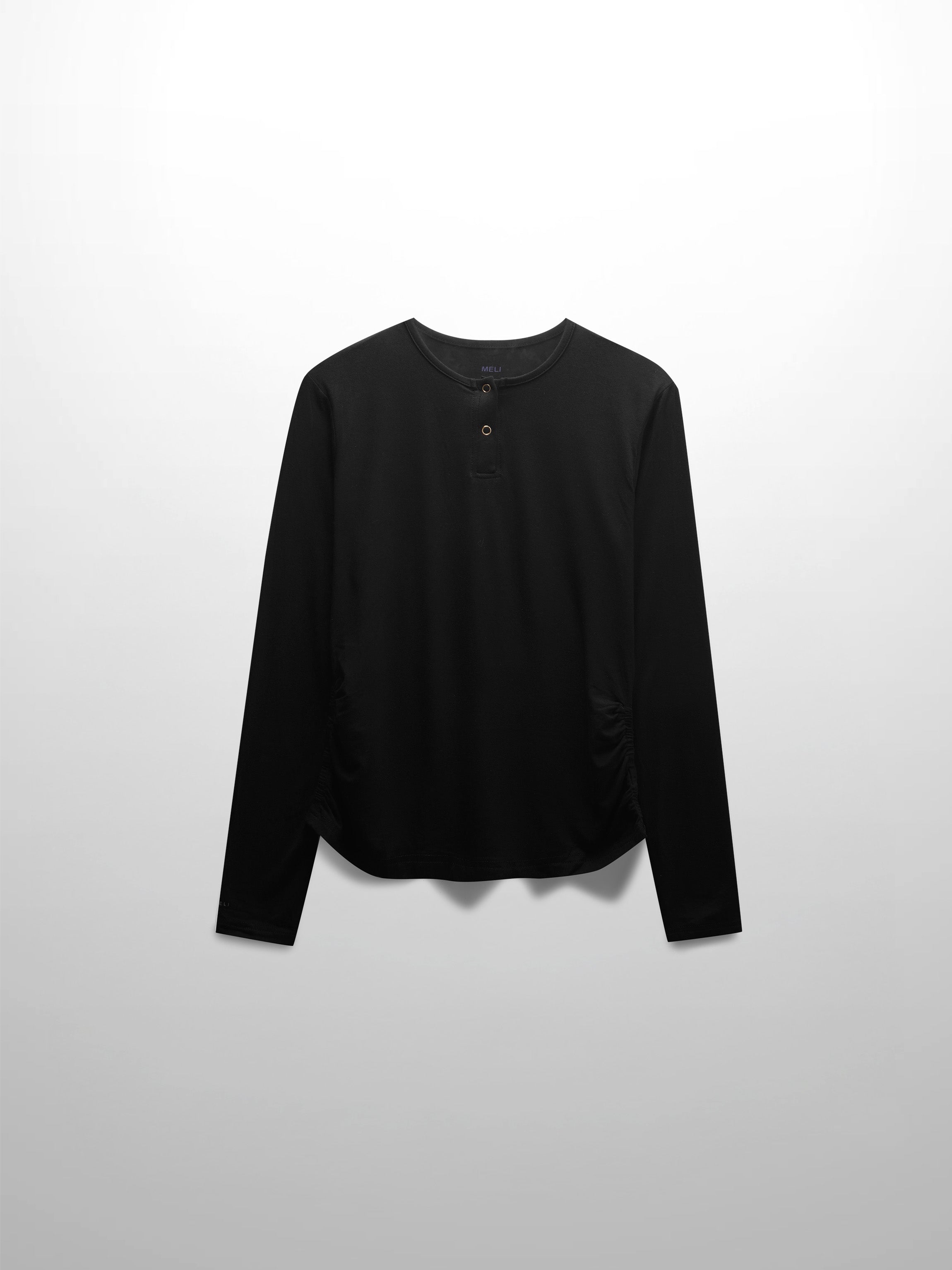 CAMISETA ELÁSTICA LATERAL-NEGRO