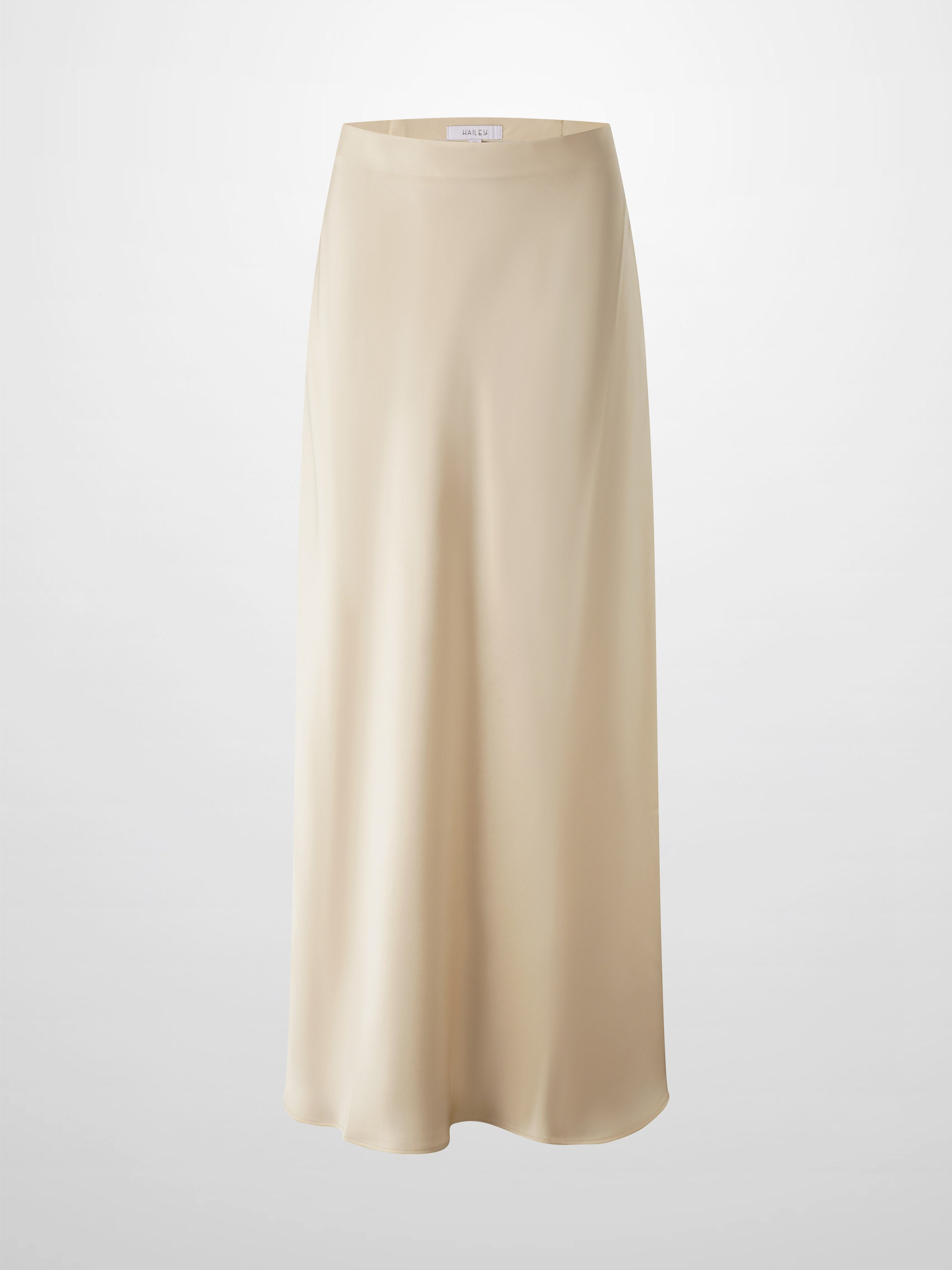 Solid Faux Satin Slip Skirt-Peach