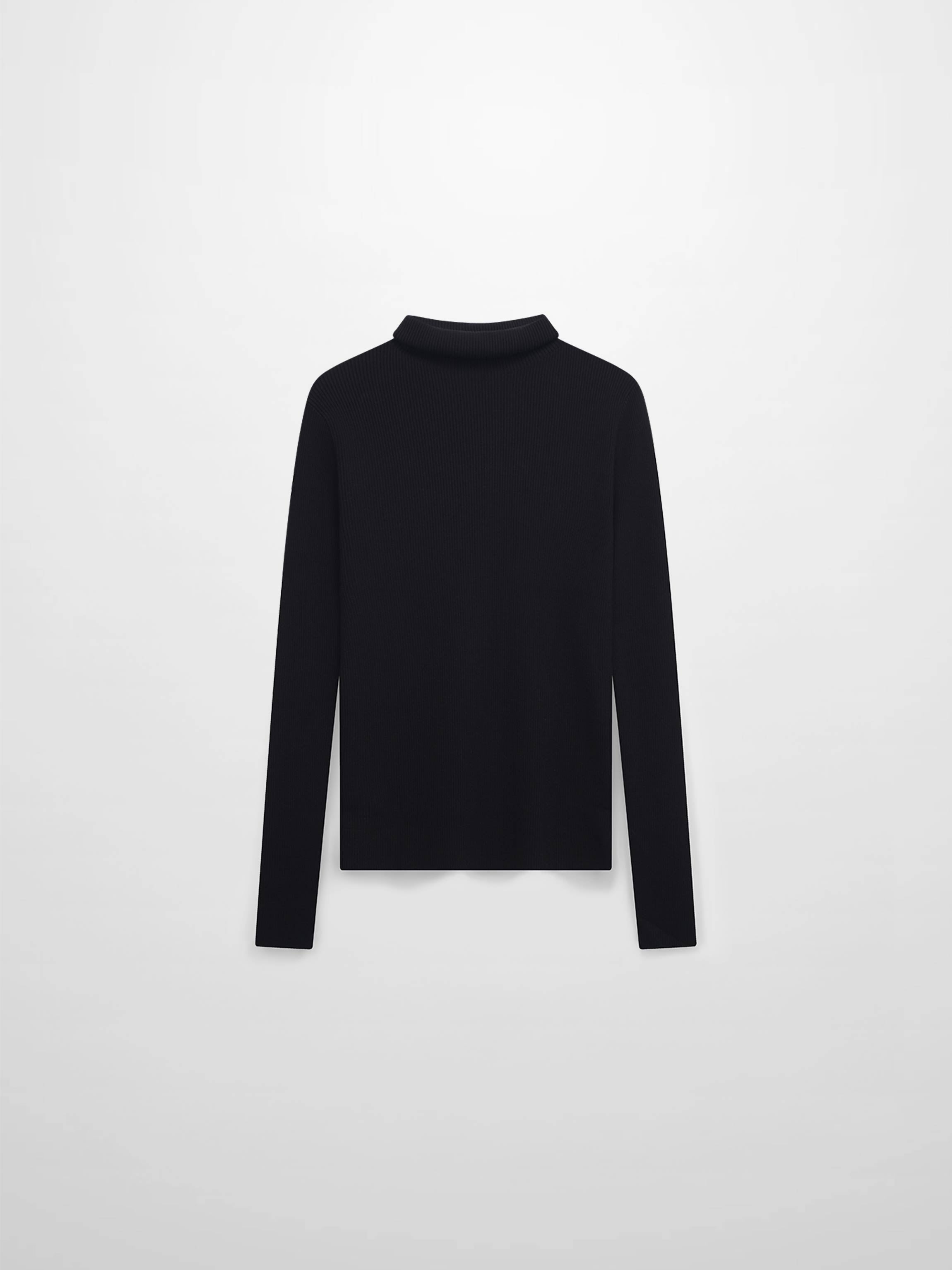 Jersey de punto acanalado-Negro