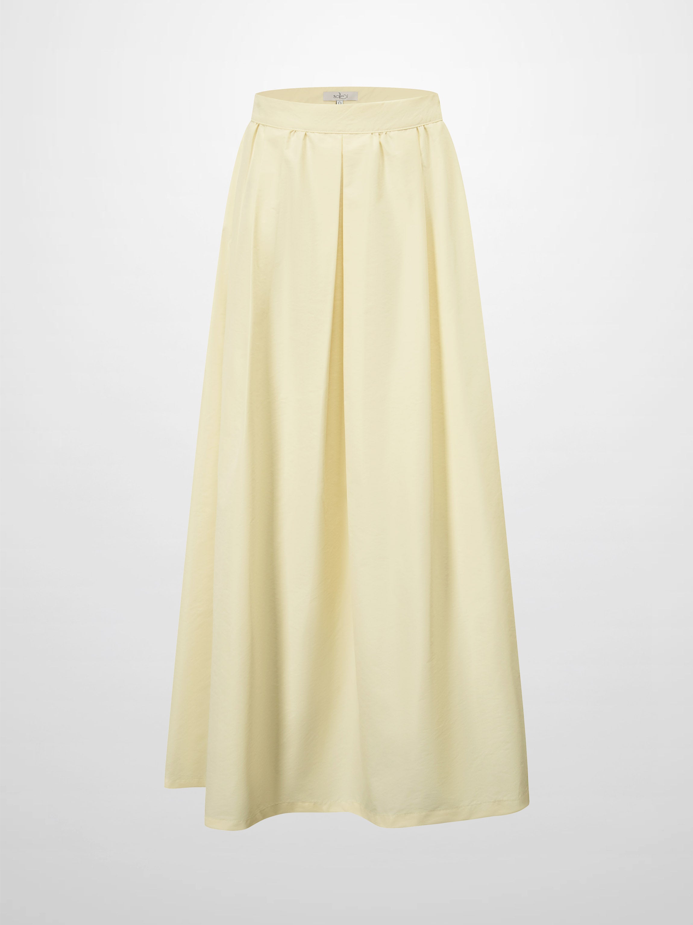 Waisted Full Taffeta Skirt-Butter Yellow