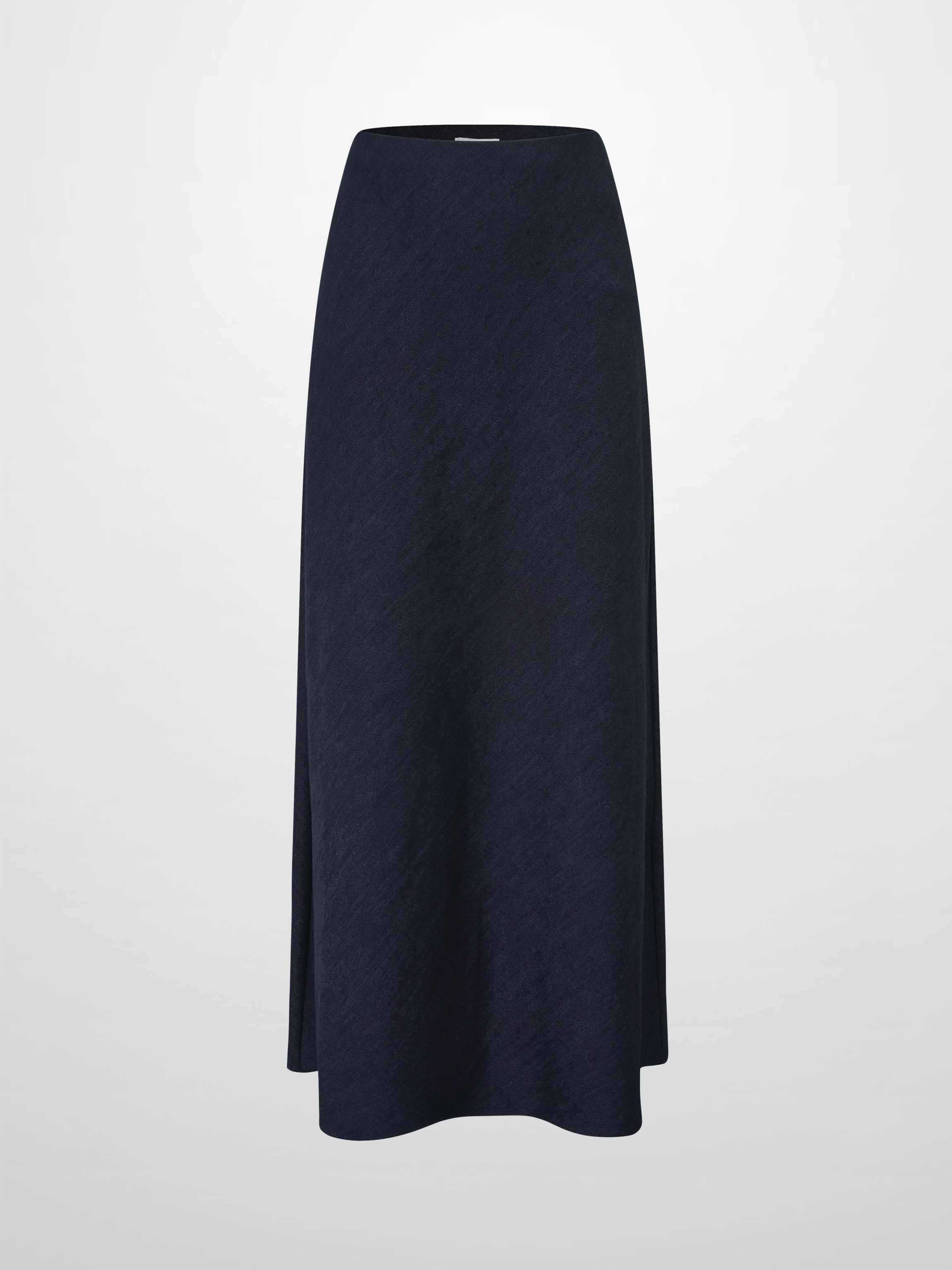 Classic Denim Skirt 37"-Dark Blue