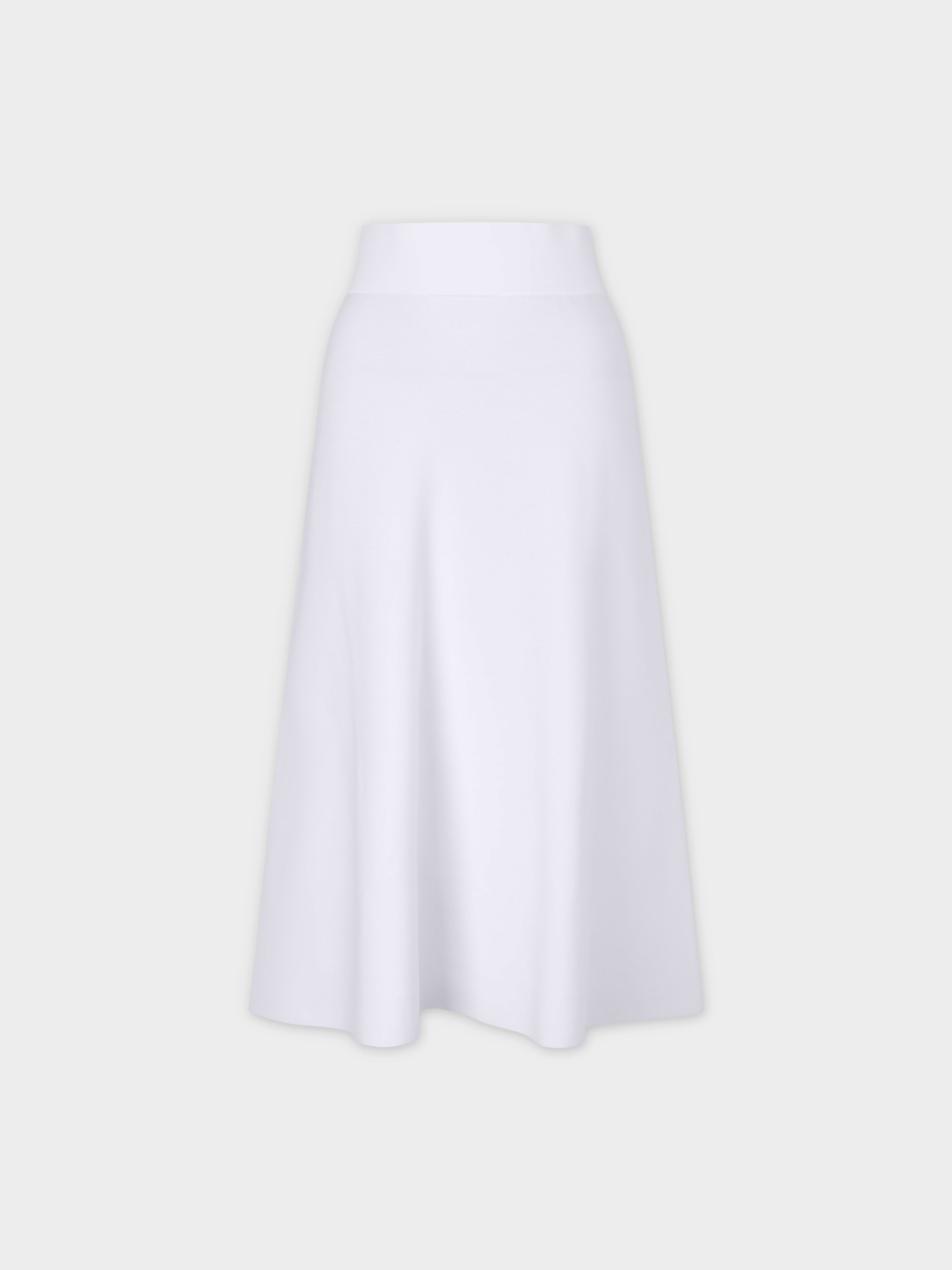 FALDA PLISADA DE PUNTO (27")-BLANCO