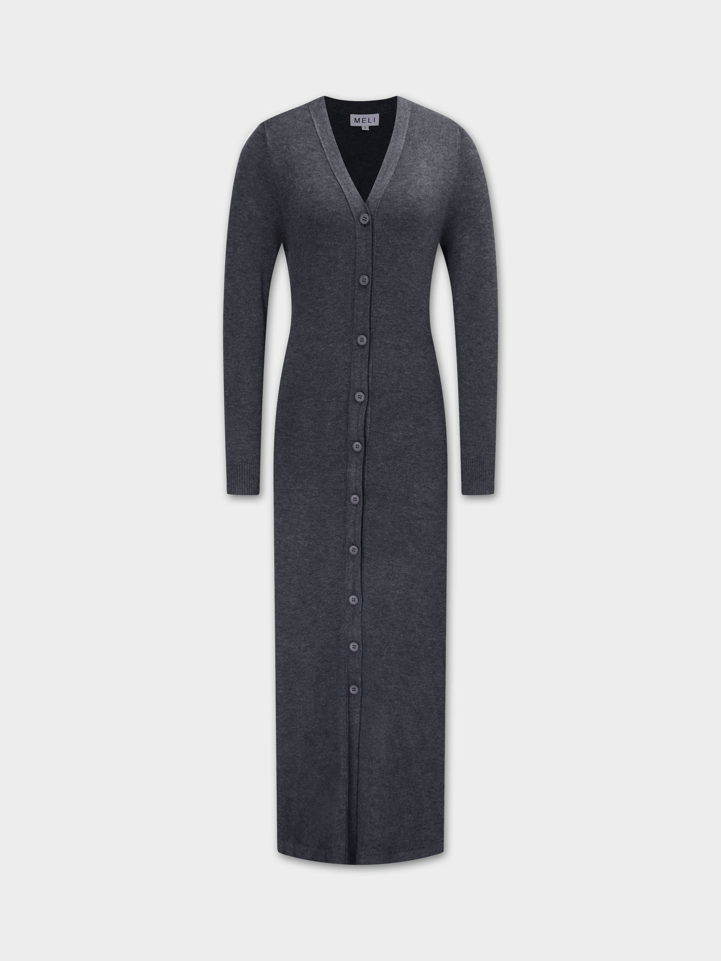 Duster Cardigan 50"-Charcoal Grey