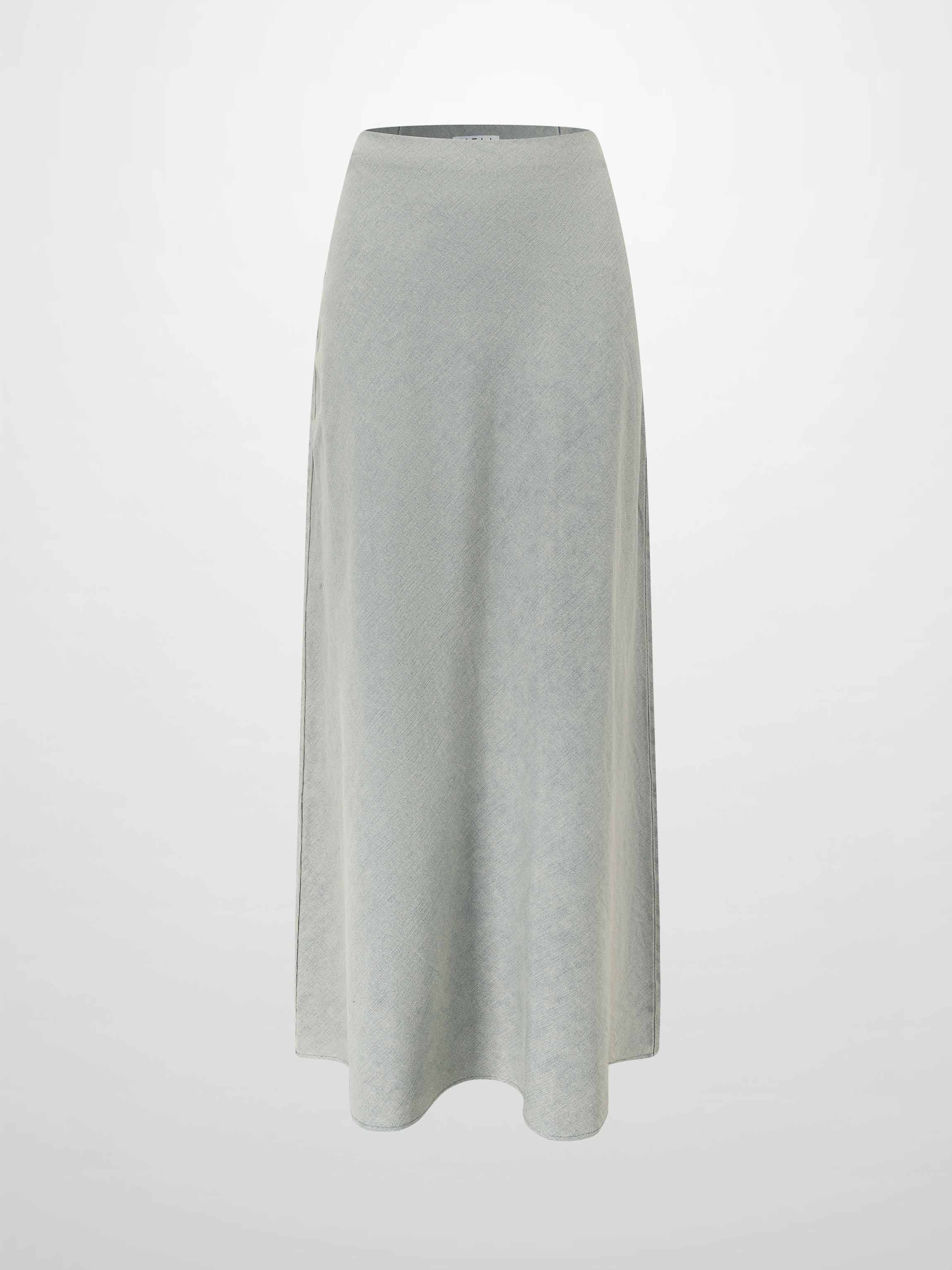 Classic Denim Skirt 37"-Light Blue