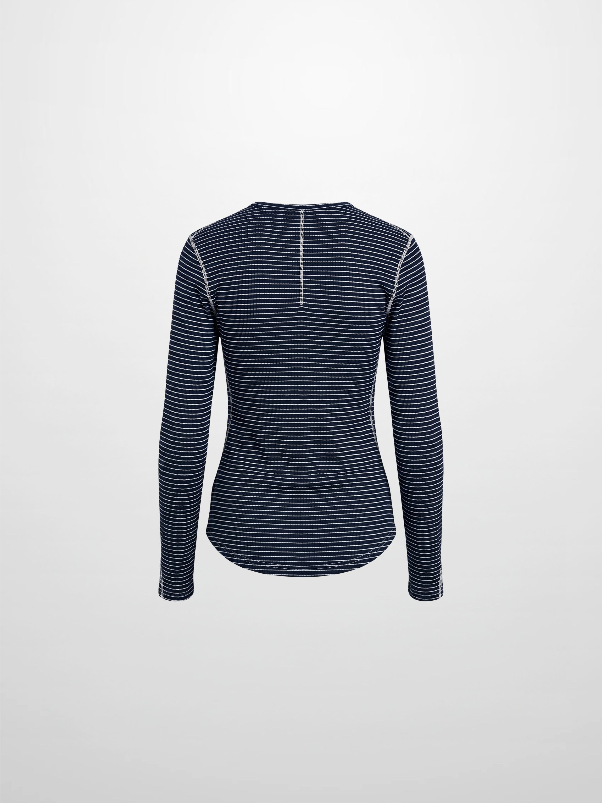 Striped Cross Stitch T-Shirt-Navy