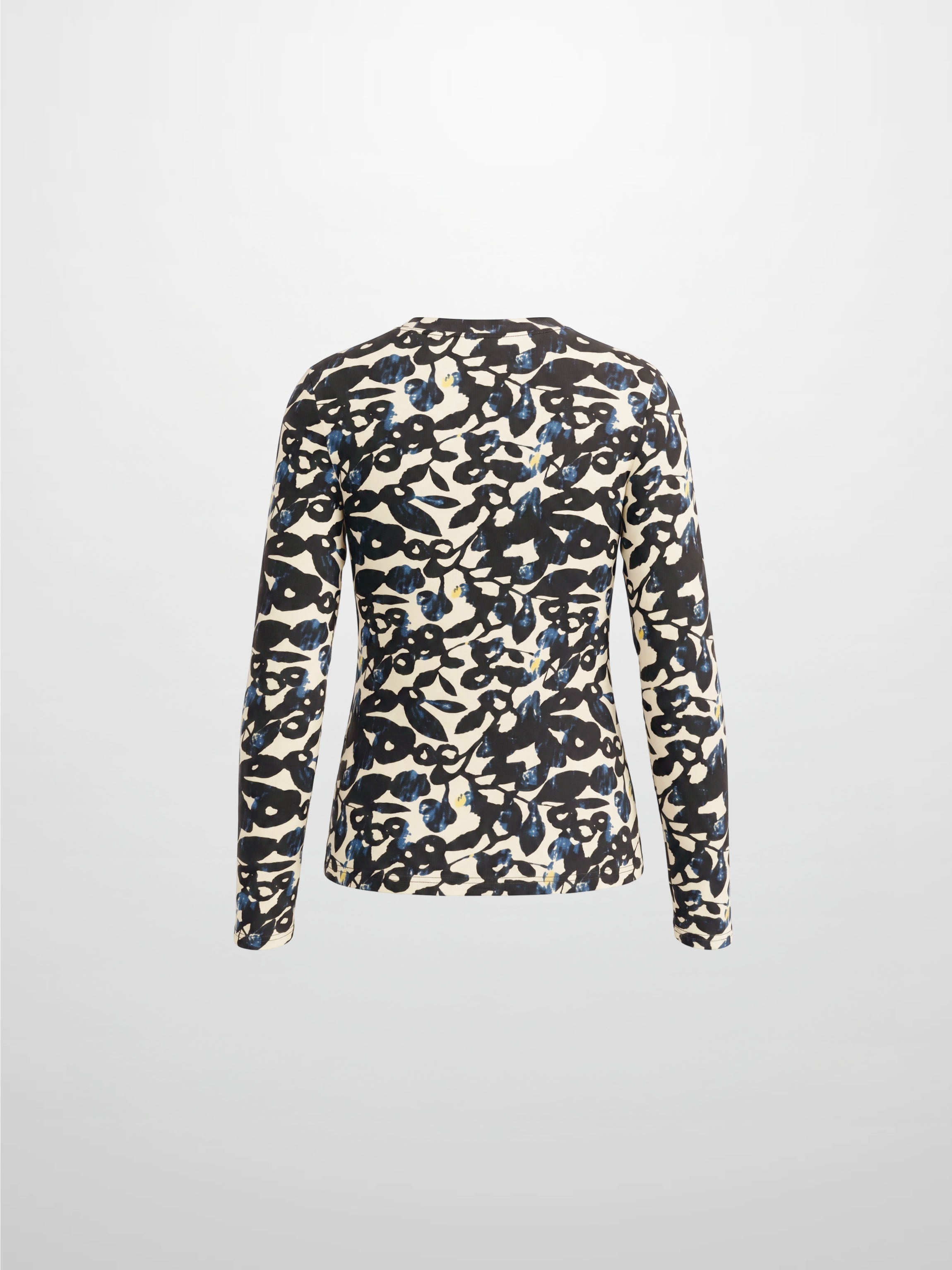 Basic Printed T-shirt-Black and Blue Mosaic