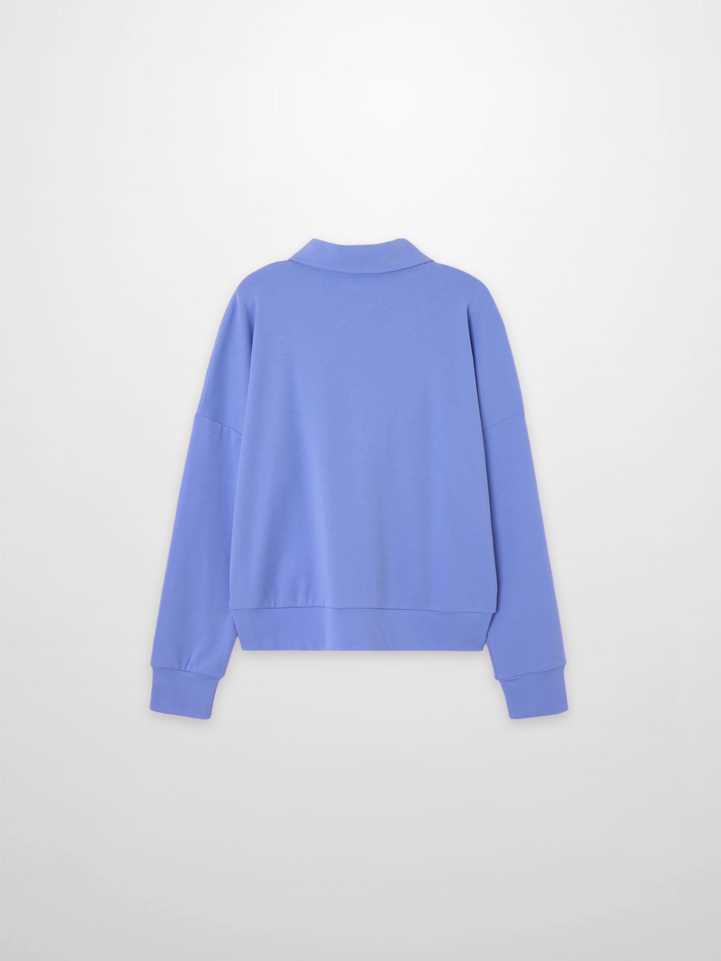 Collared Bomber Tee-Periwinkle