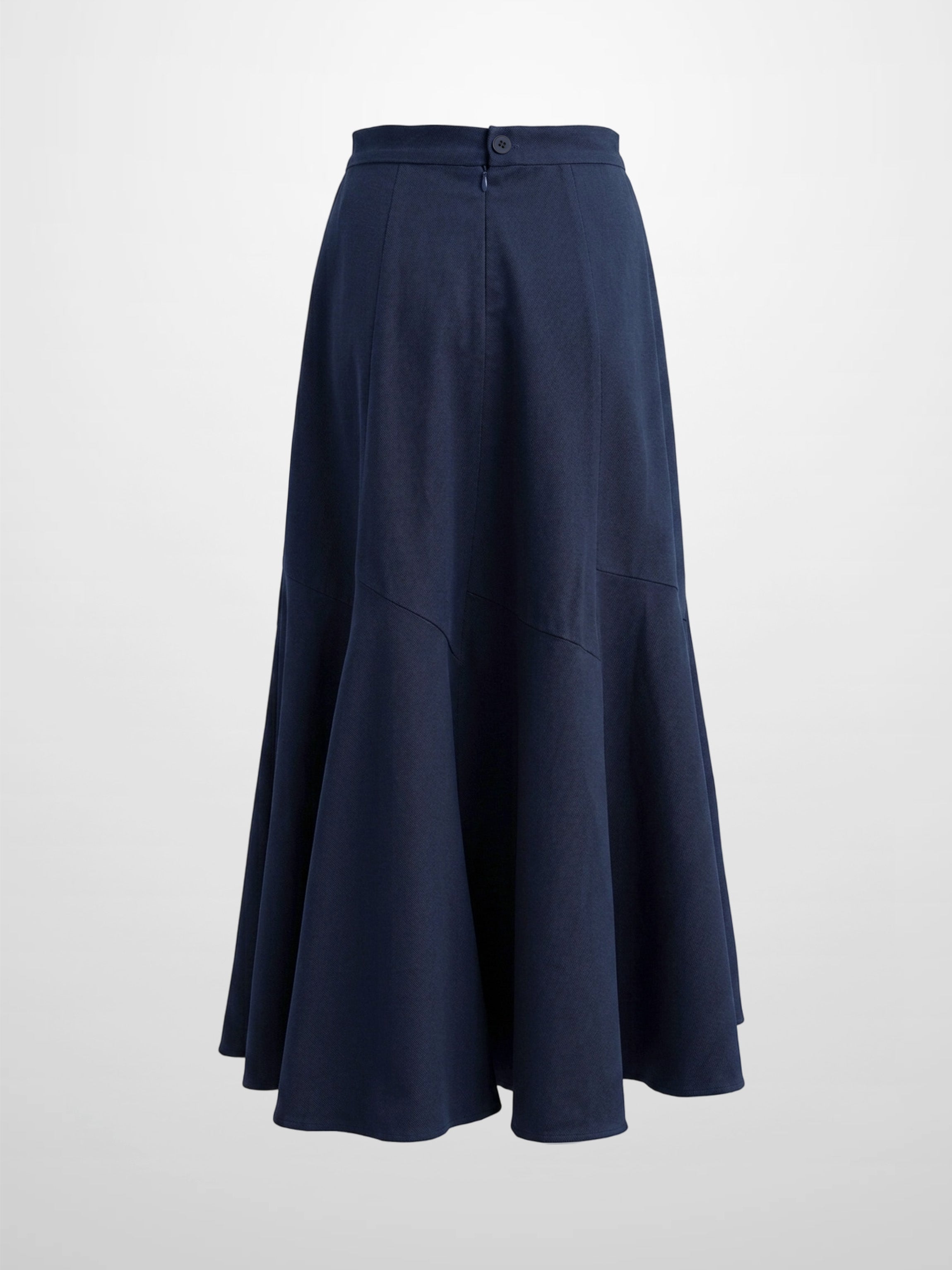 Twill Trumpet Skirt-Navy