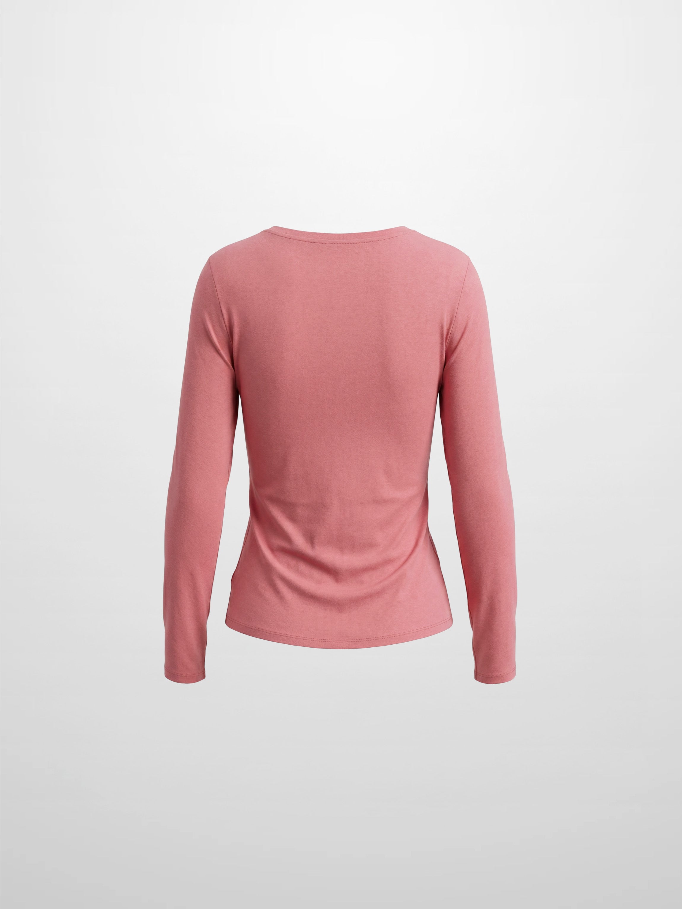 Center Seam High V Tee-Raspberry Pink