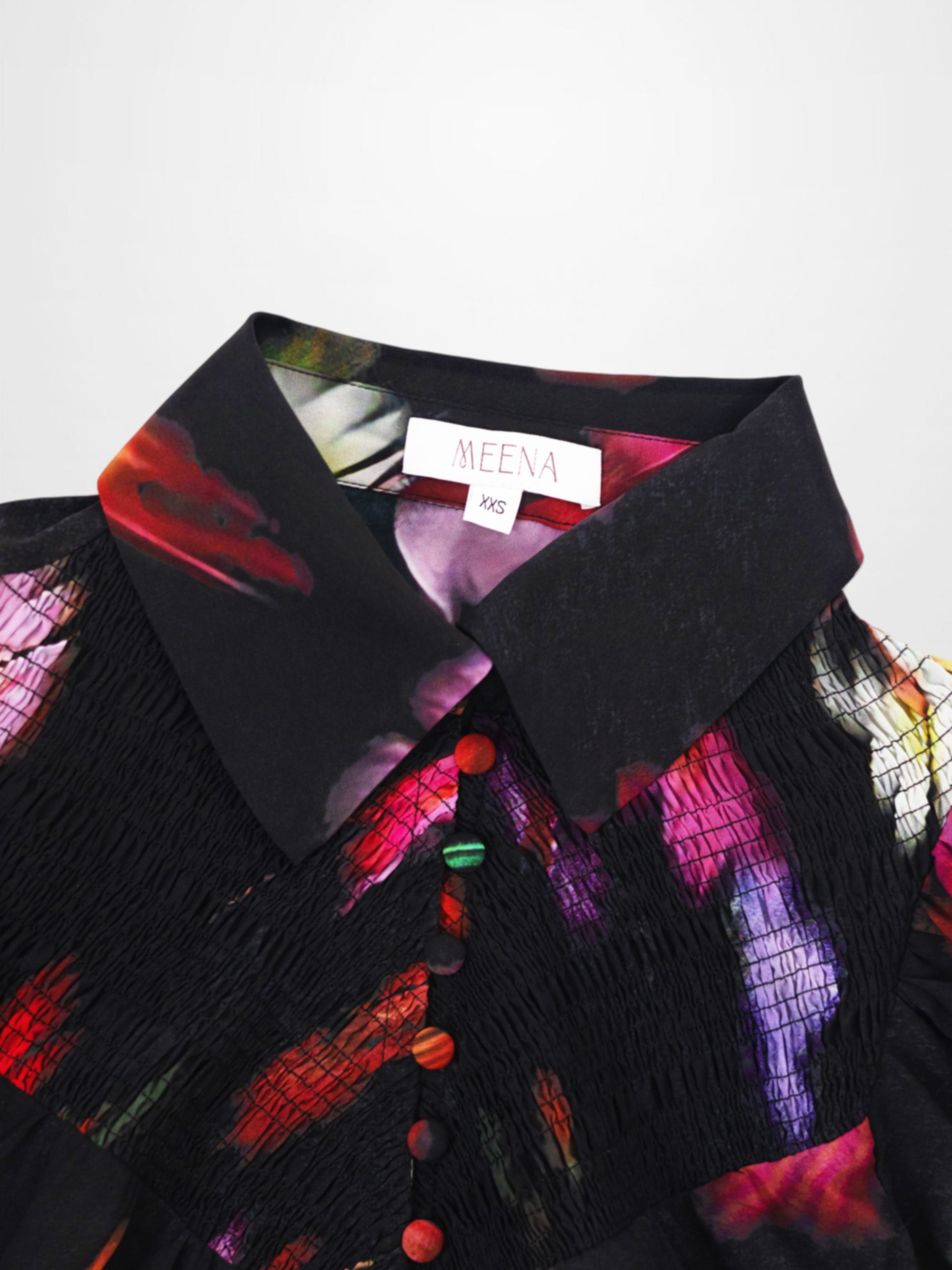 Smocked Blouse-Pink Floral