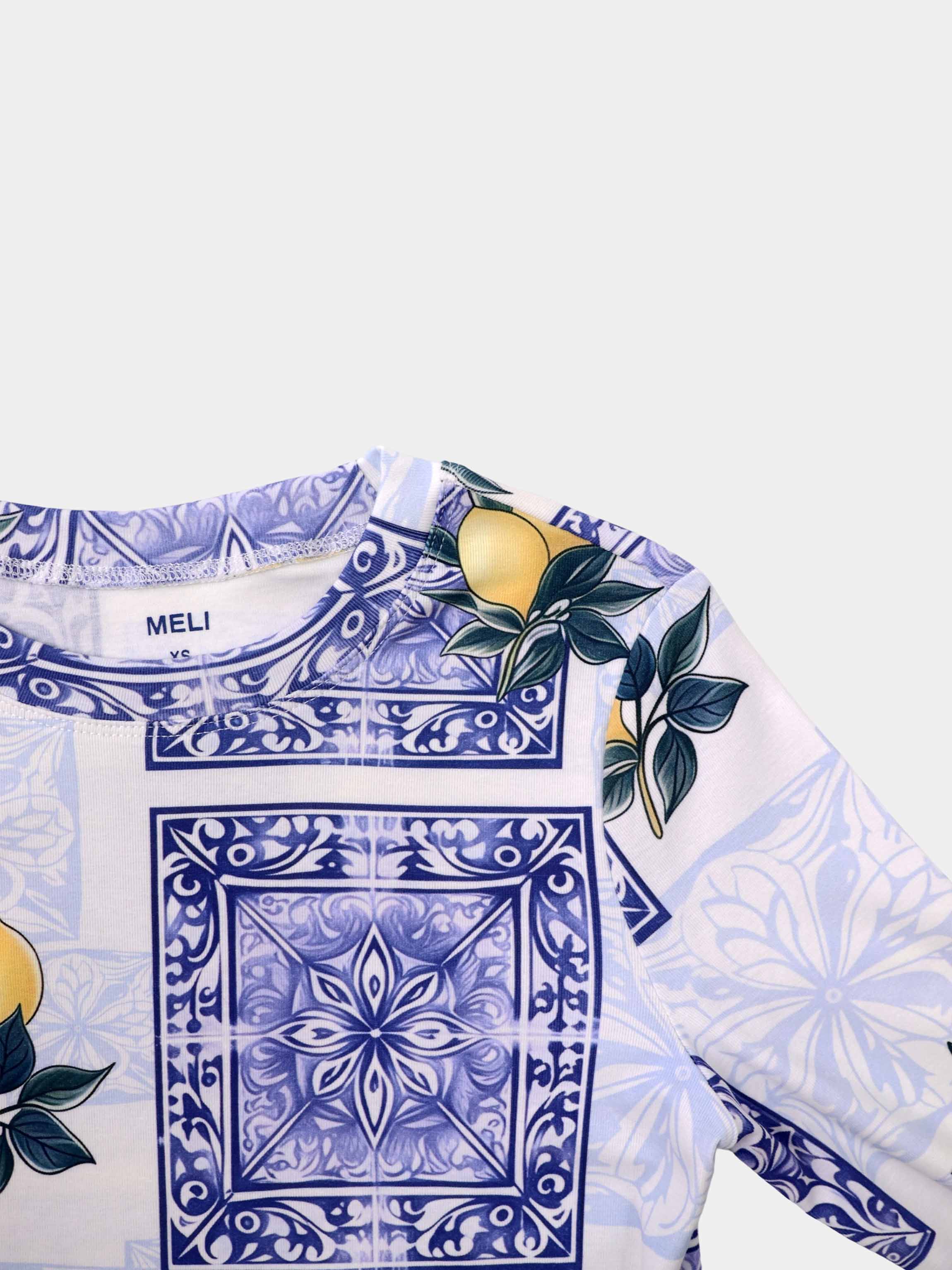 Basic Printed T-shirt-Lemon Paisley