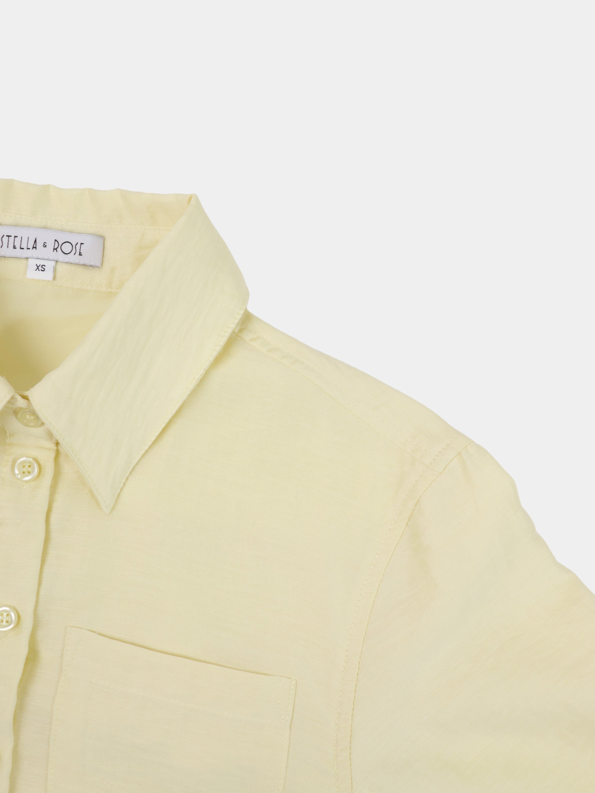 Tie Back Blouse-Yellow