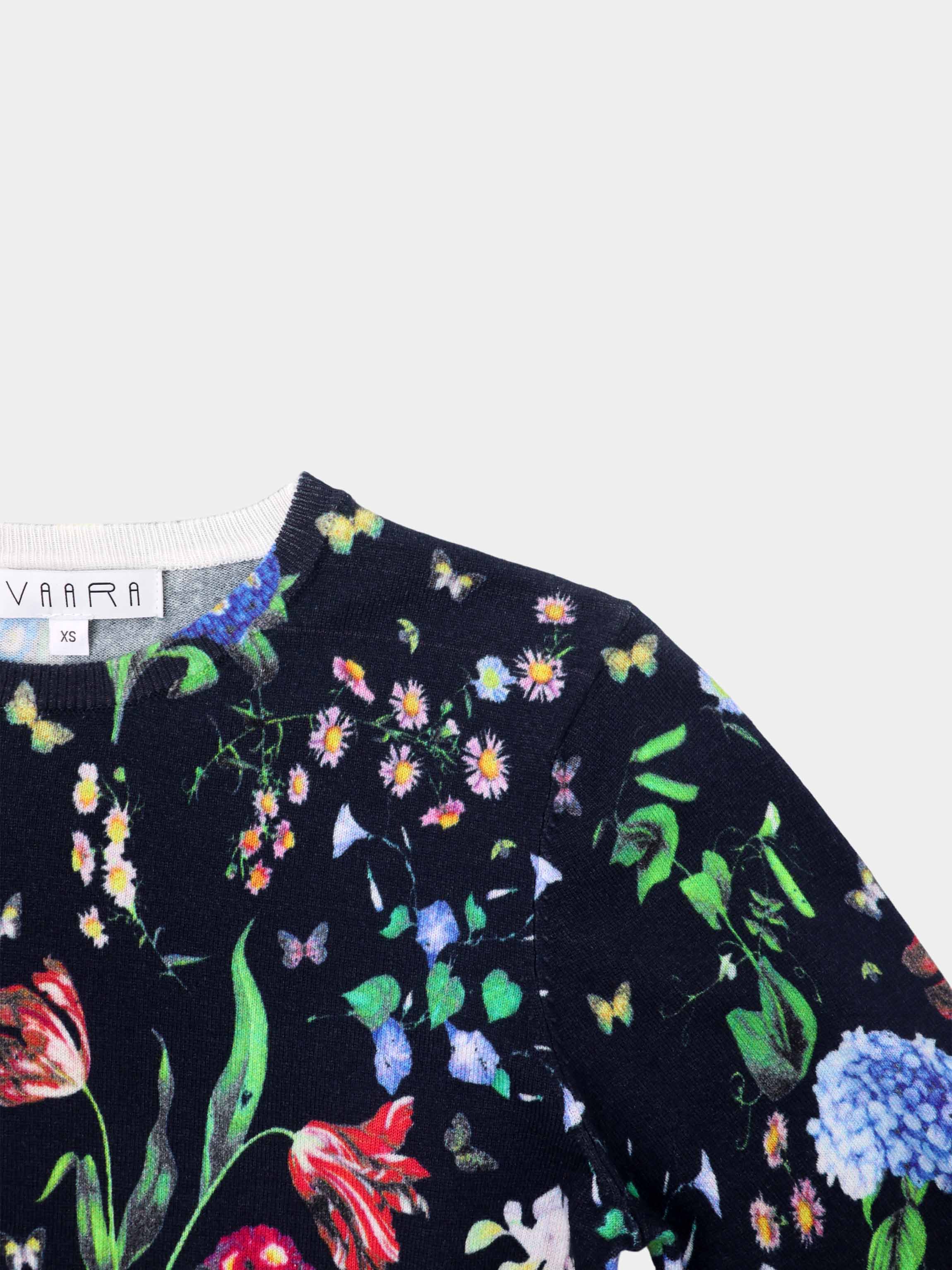 Printed Sweater-Navy Floral